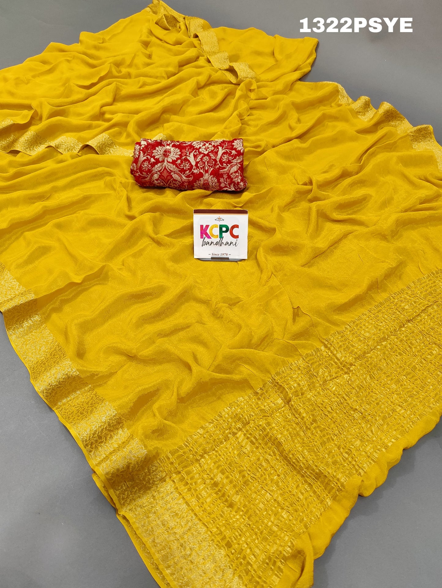 KcPc New arrival Pure ojariya Chinon Beautiful Zari border Pallu saree,MAHA