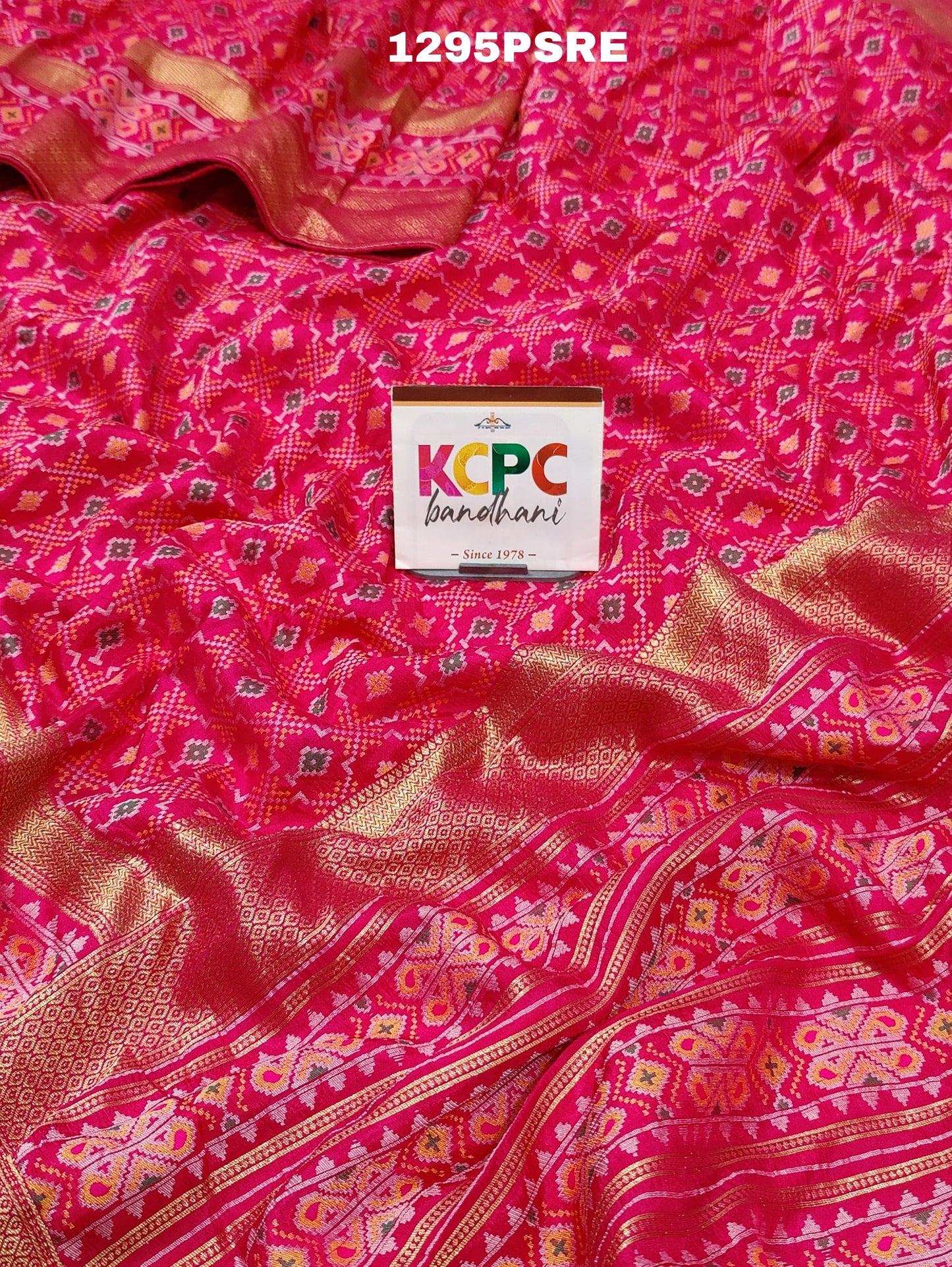 KcPc New Patan Patola silk Handloom Banarsi Border Weaving Meenakari Saree,VML