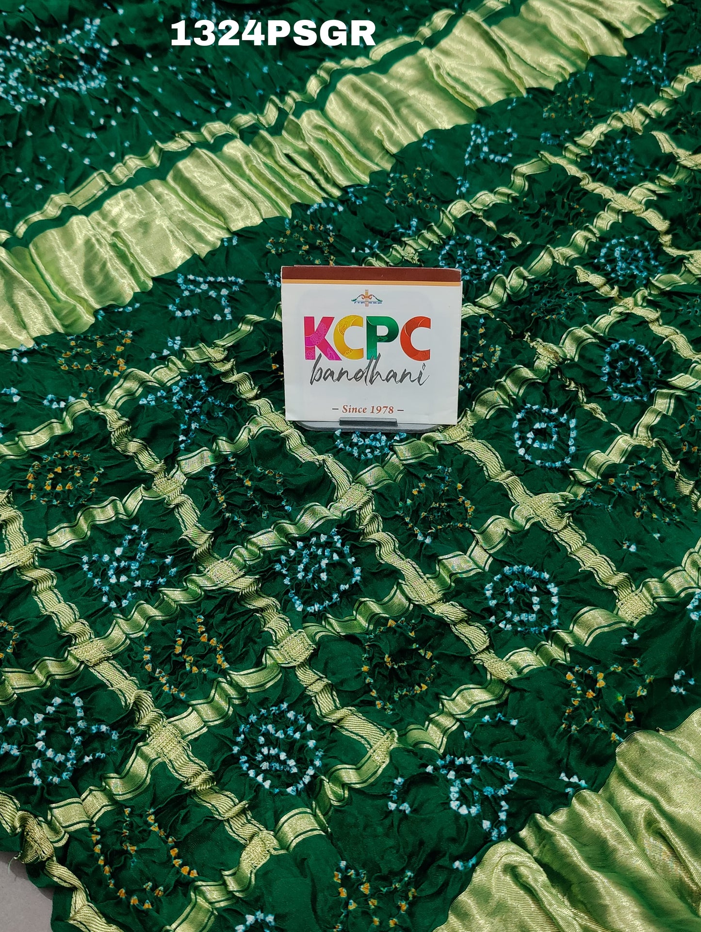 KcPc Beautiful New Design Pure Gaji Silk Bandhani gharchola pallu saree