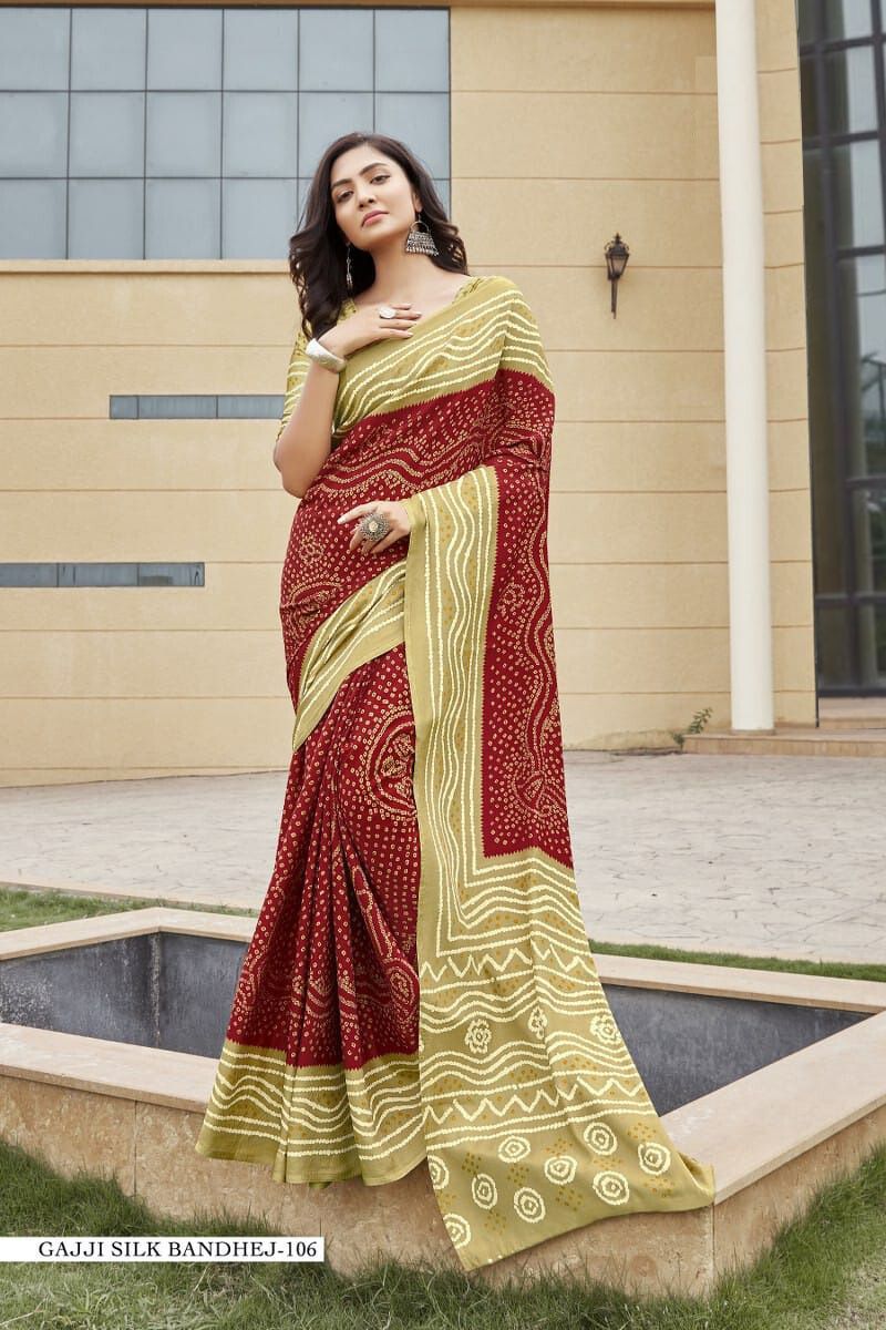 KCPC Launching New Chinon Silk Bandhani Saree,APL