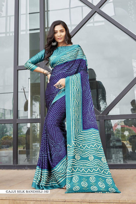 KCPC Launching New Chinon Silk Bandhani Saree,APL