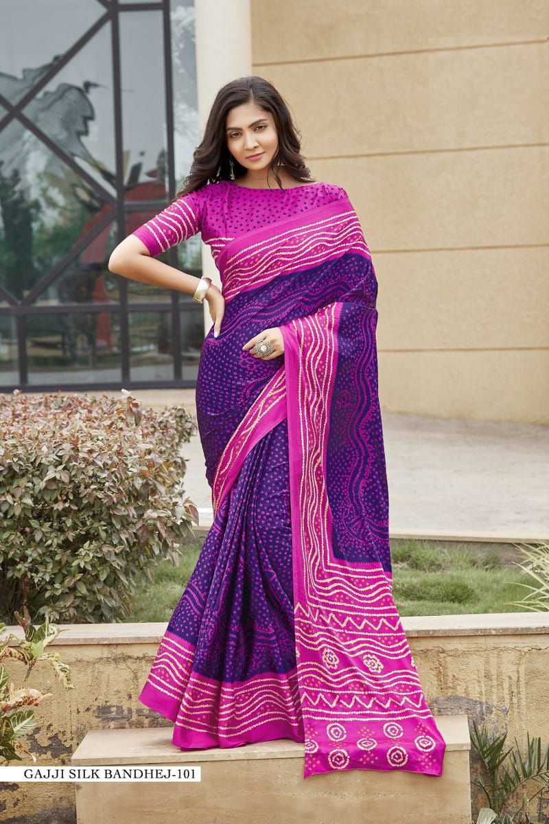 KCPC Launching New Chinon Silk Bandhani Saree,APL