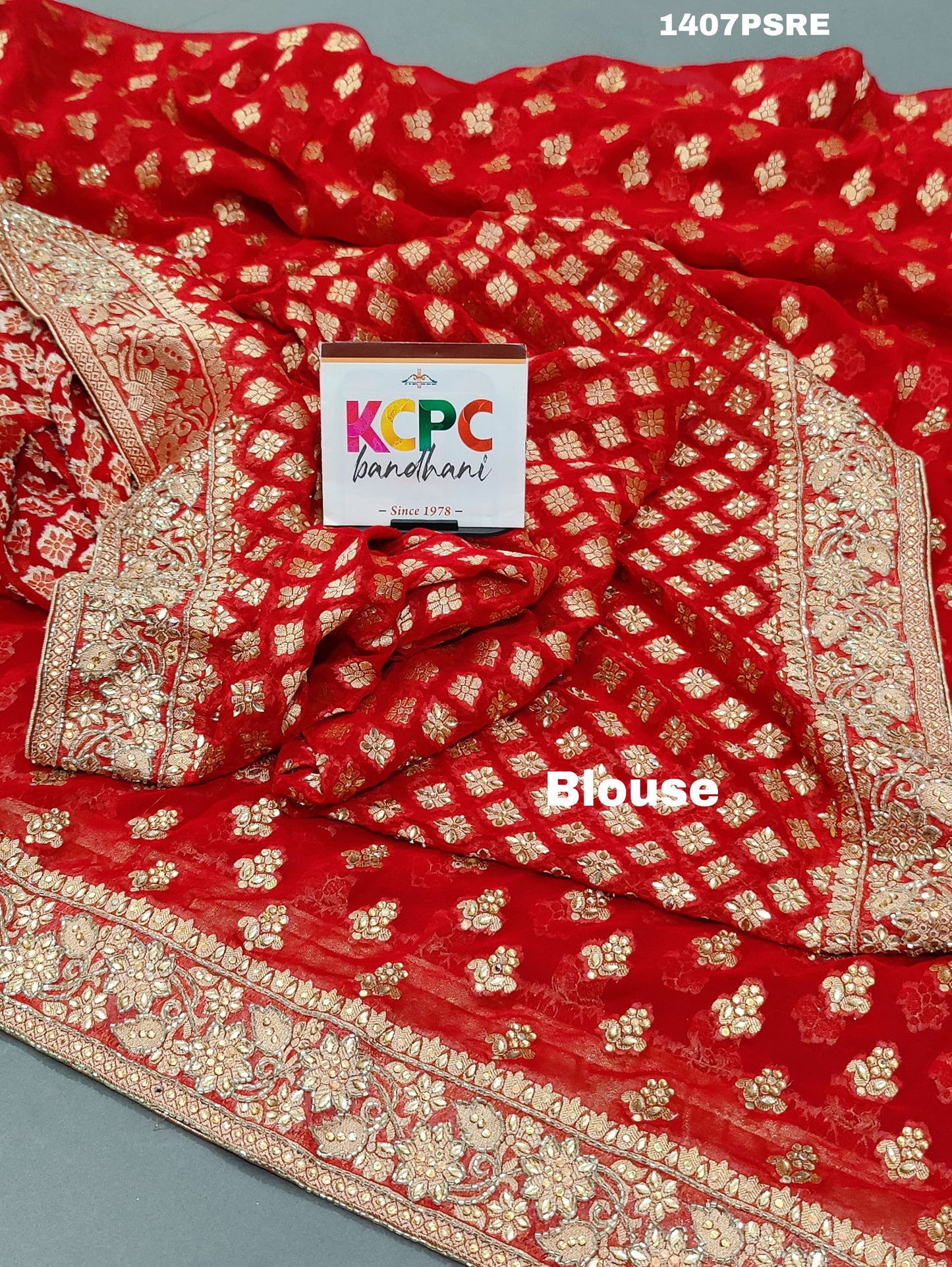 KcPc New Pure Georgette Banarsi Handloom weaving kundan work saree,MAHA