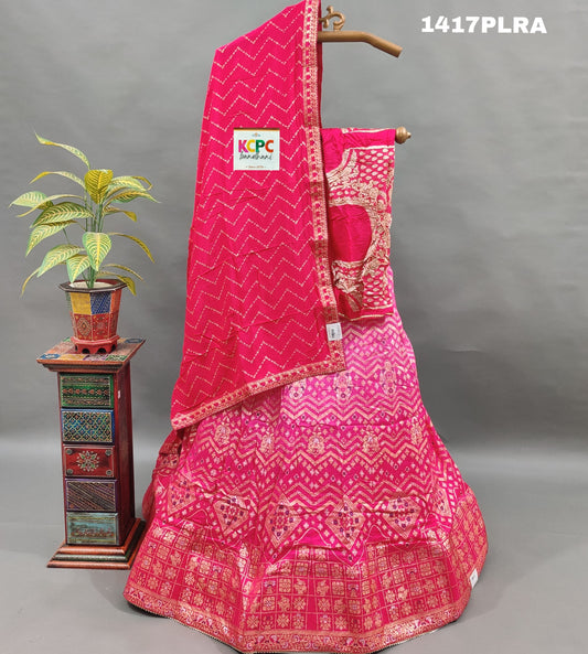 KcPc New munga Silk Banarasi Meenakshi Zari lehenga Set ,RAJ