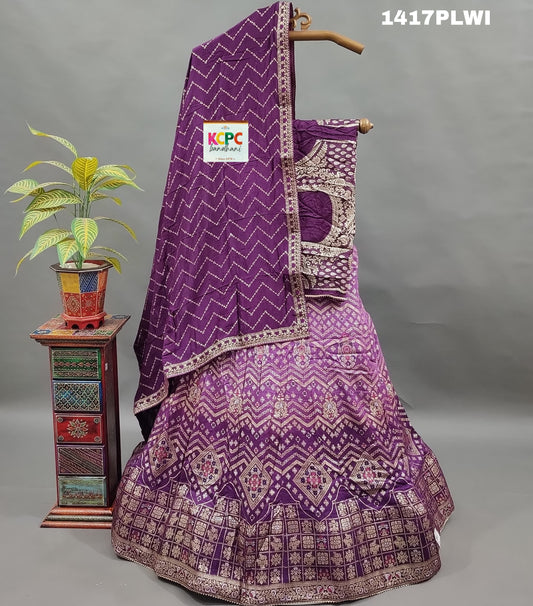 KcPc New Munga Silk Banarasi Meenakshi Zari lehenga Set ,RAJ