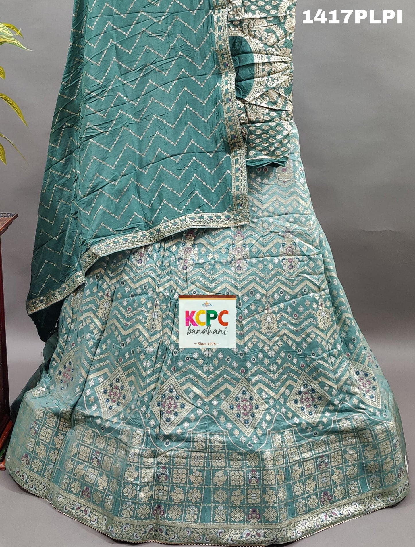 KcPc New munga Silk Banarasi Meenakshi lehenga Set ,RAJ