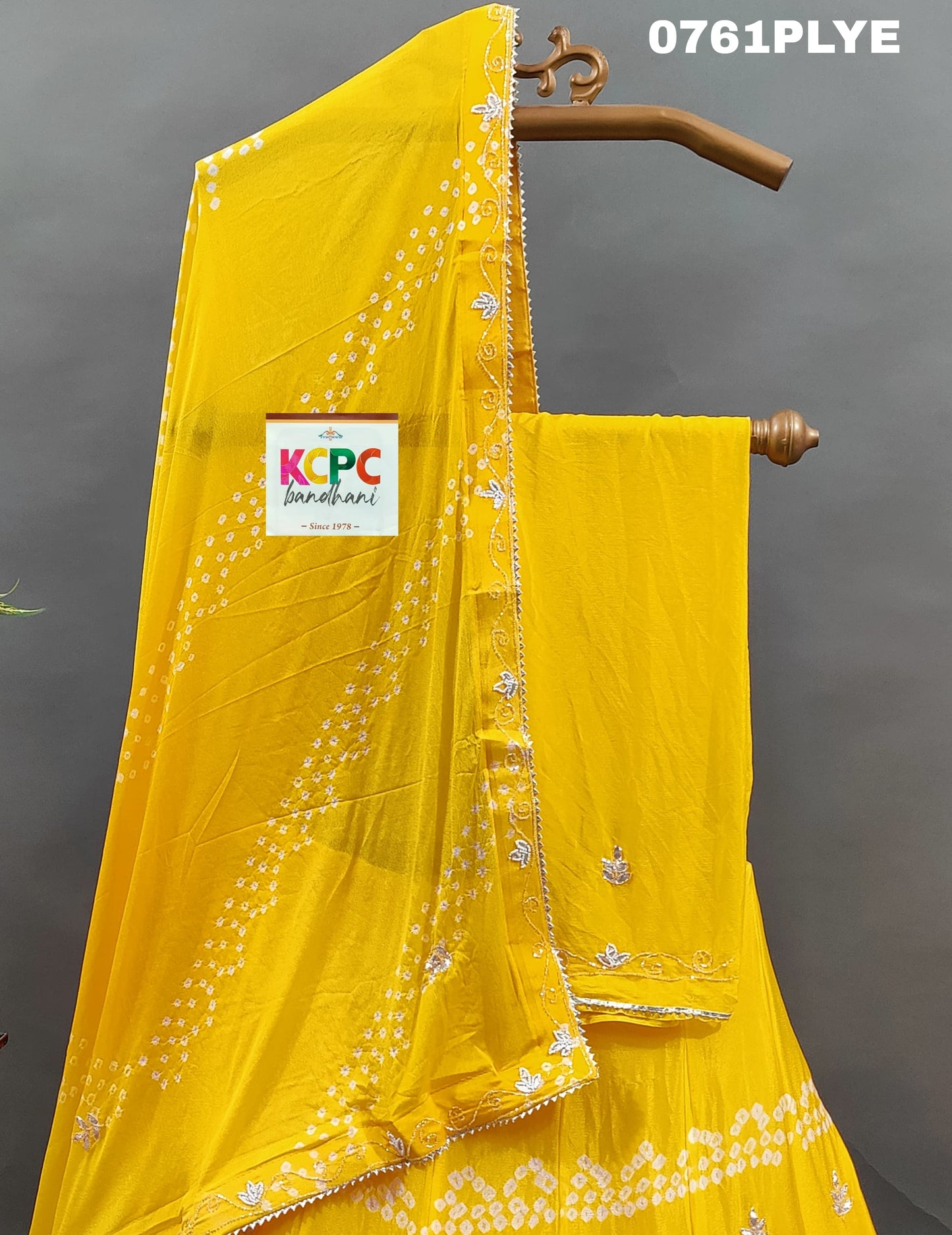 KcPc New Chinon  Bandhani Cutdana Gotapatti work lehenga Set ,RAJ