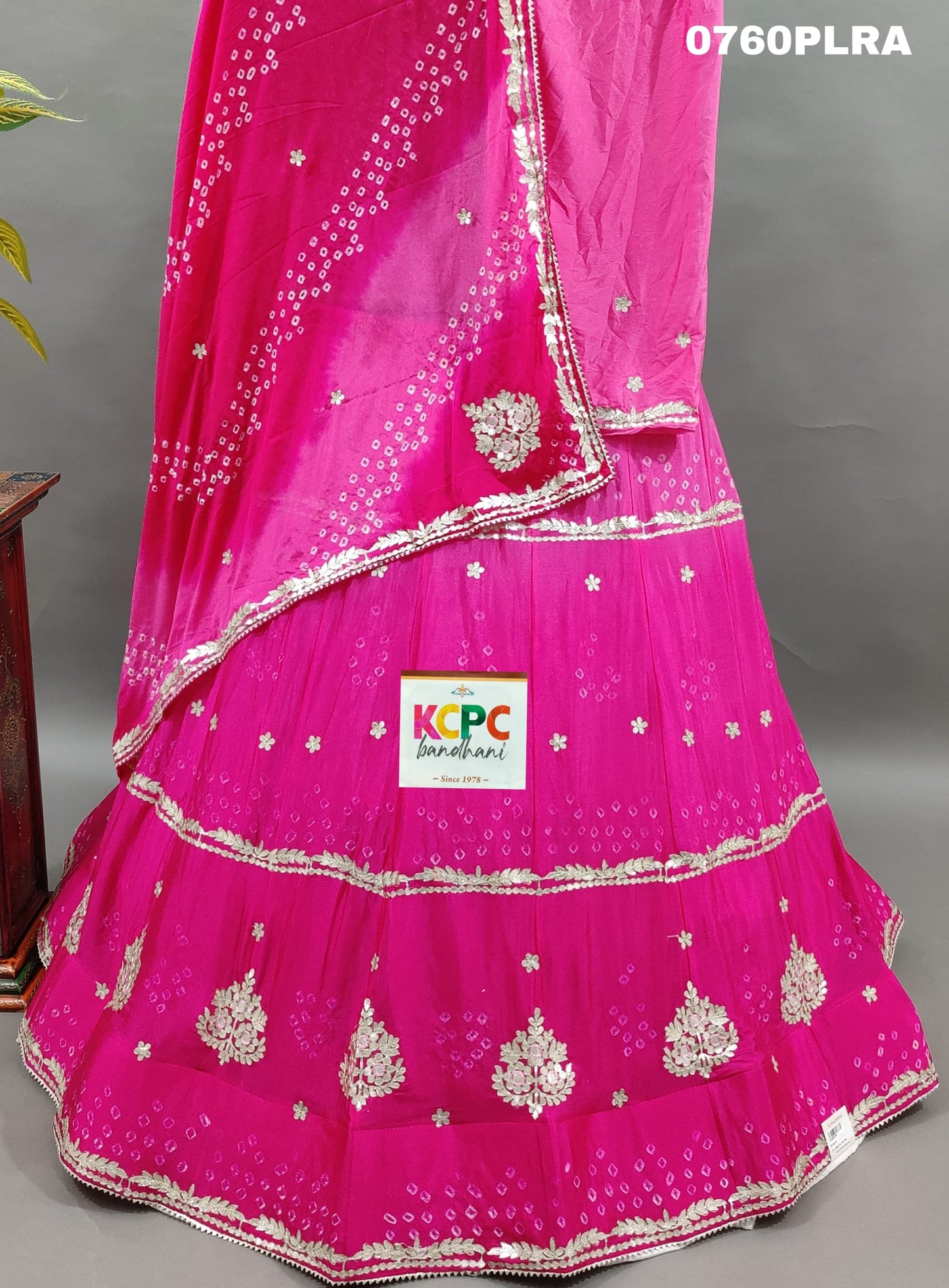 KcPc New Chinon Double Shade Bandhani Gotapatti work lehenga Set ,RAJ