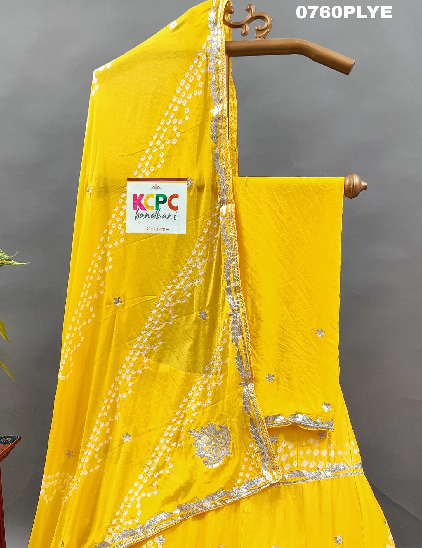 KcPc Pure Chinon Double Shade Bandhani Gotapatti work lehenga Set,RAJ