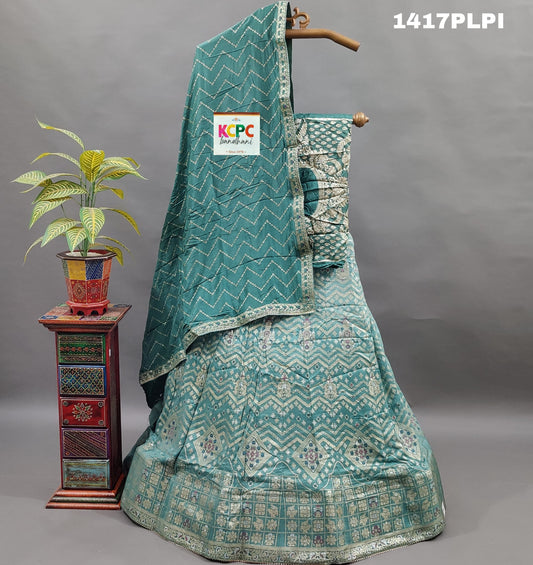 KcPc New munga Silk Banarasi Meenakshi lehenga Set ,RAJ