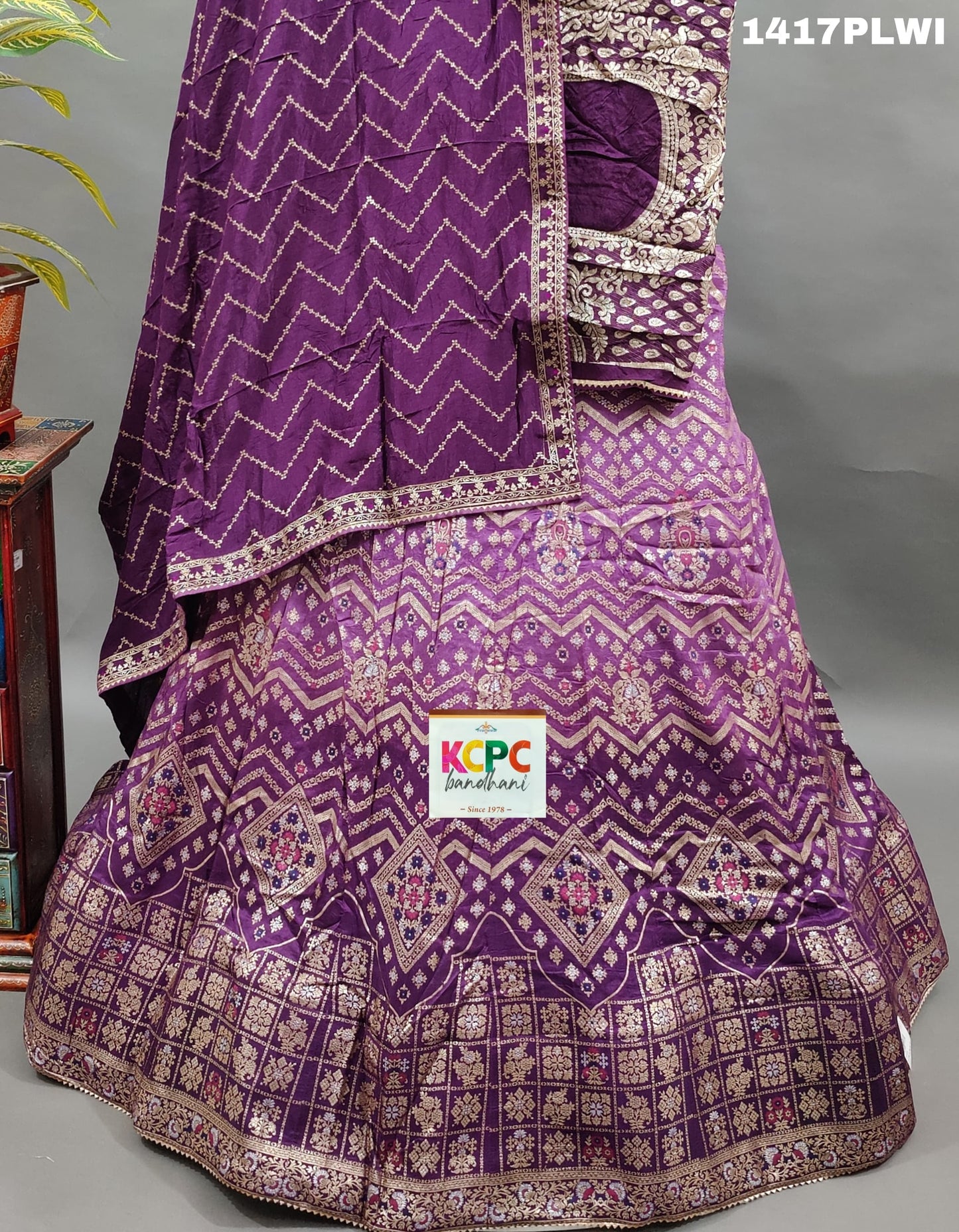 KcPc New Munga Silk Banarasi Meenakshi Zari lehenga Set ,RAJ