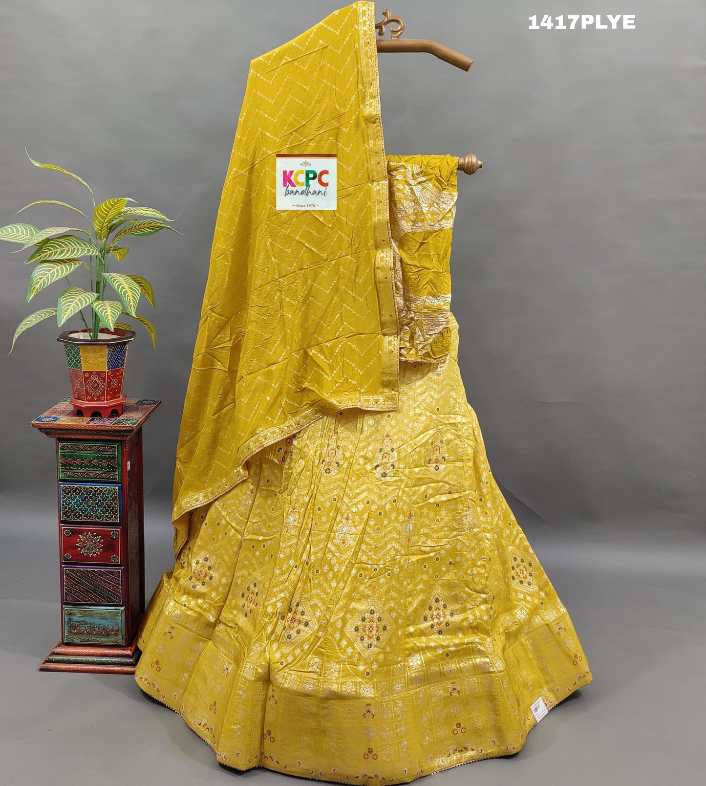 KcPc Munga Silk Banarasi Meenakshi Zari weaving Lehenga Set ,RAJ