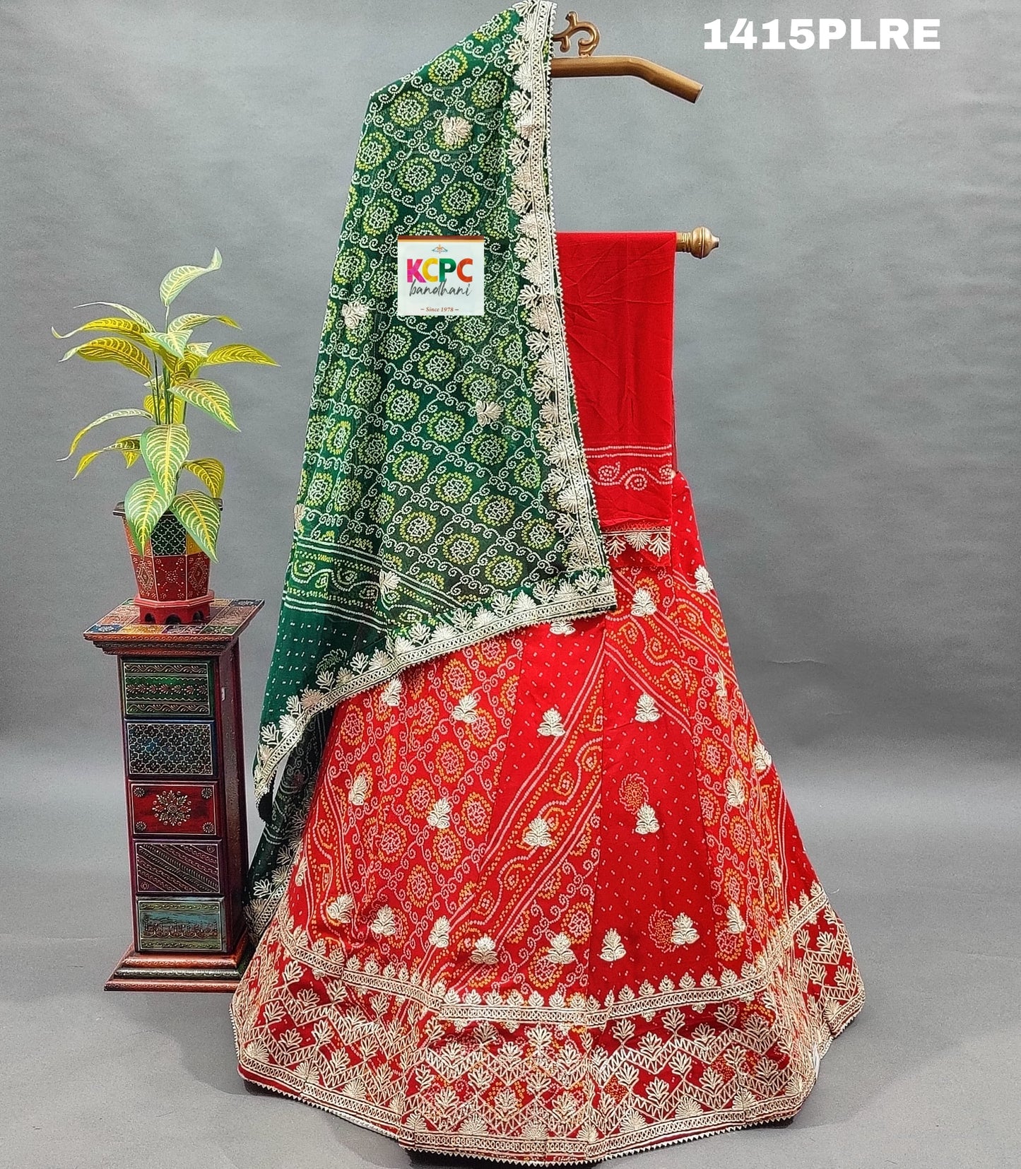 KcPc New Pure georgette  bandhani kacha gotapatti work lehenga,RAJ