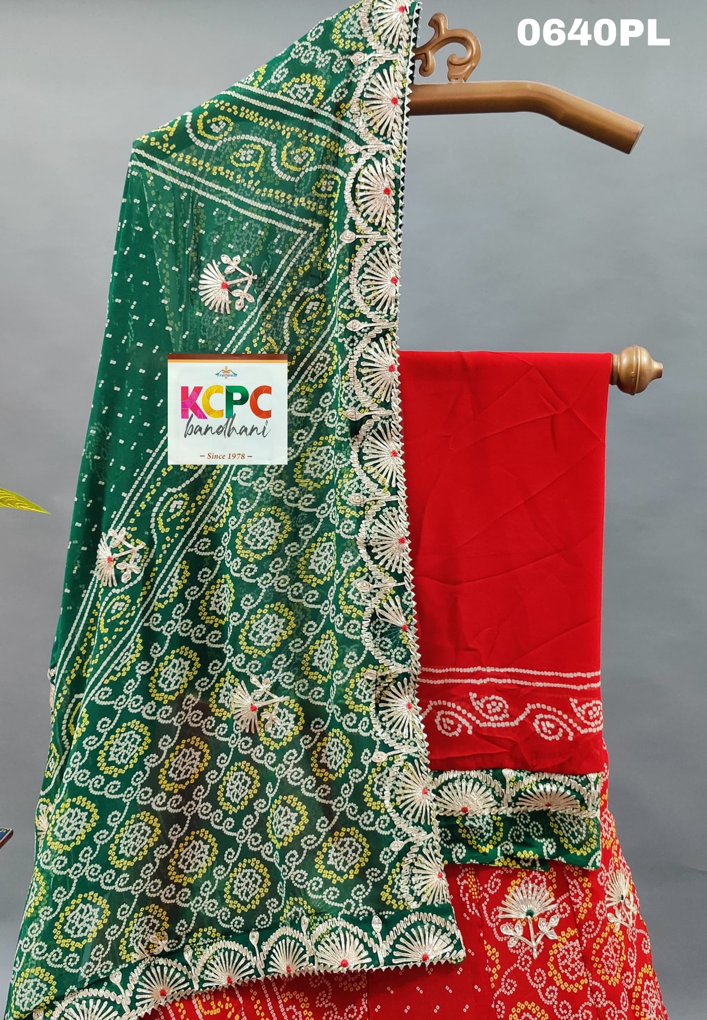 KcPc New Pure Georgette  Bandhani kacha Gota pati Work Lehenga ,RAJ