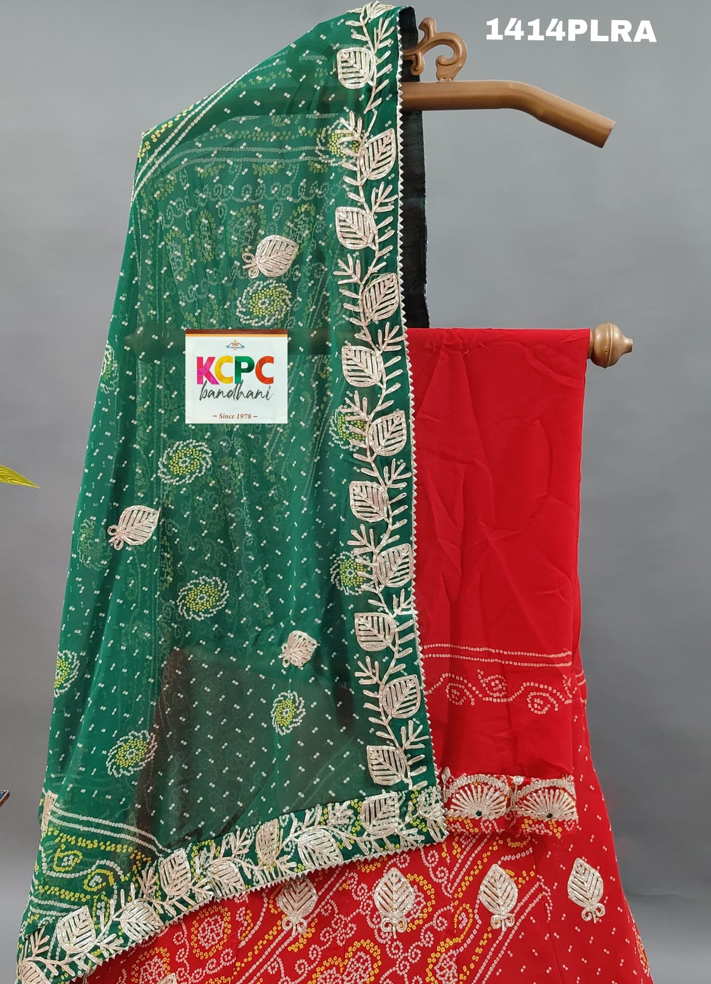 KcPc New Pure georgette chunri print kacha gotapatti work lehenga ,RAJ