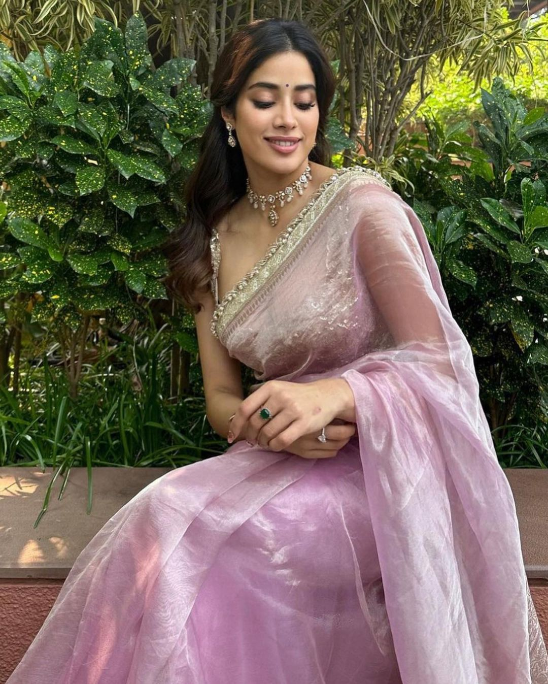 Jhanvi Kapoor Inspired 100% Original Tissue Silk Banarasi Handloom Party Wear Designer Saree with blouse