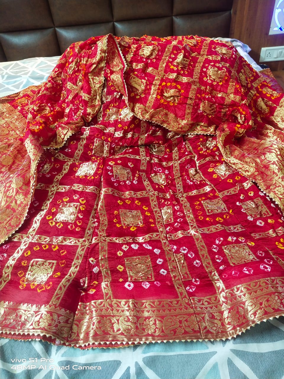 Latest Ghatchola Bandhani Rajasthani Lahanga With Bandhej Dupatta Nr Kml Red Lehenga