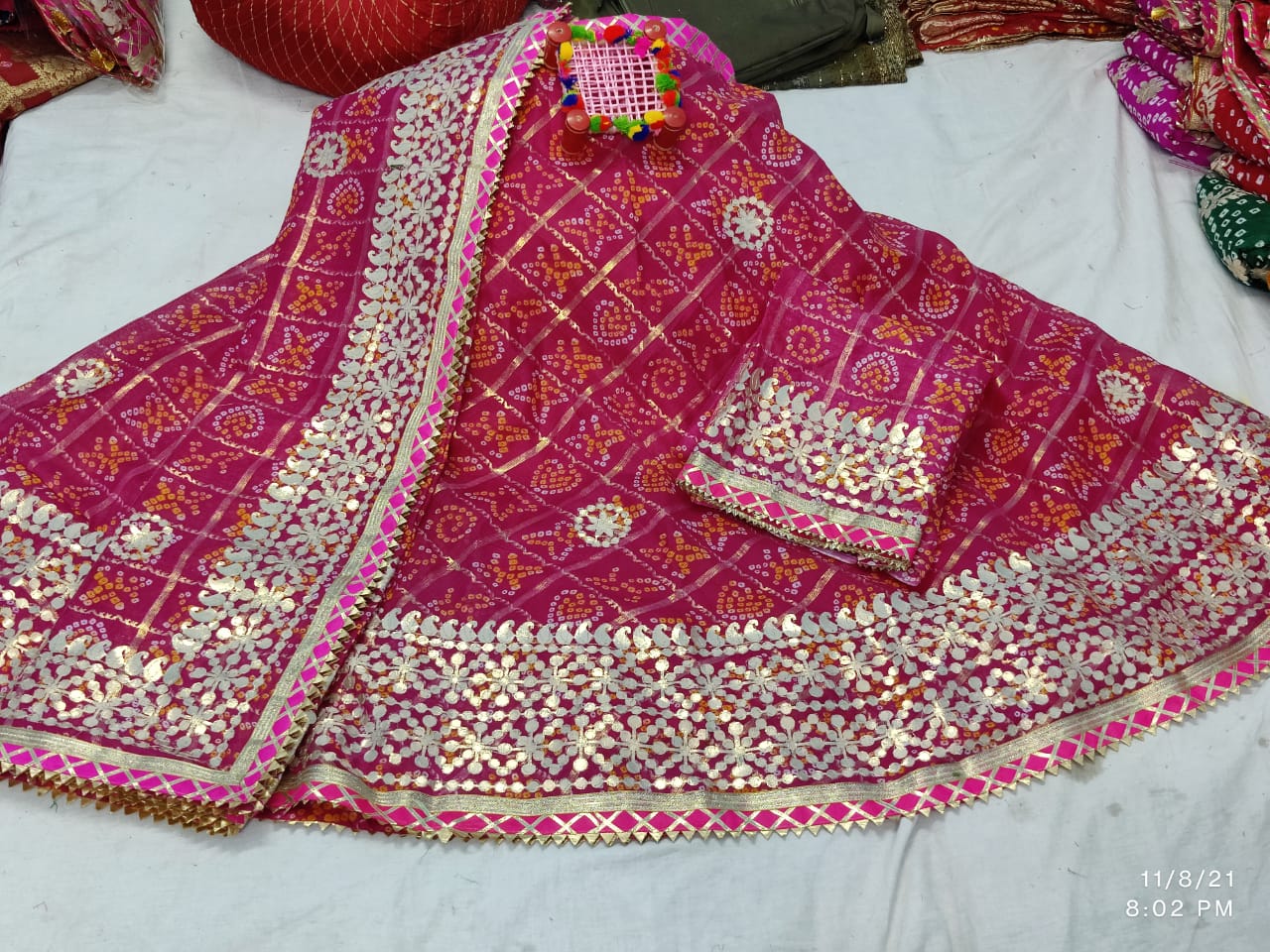 Rajasthani Kota Doria Gota Patti Work Lehengas Set Or Kml Rani Lehenga