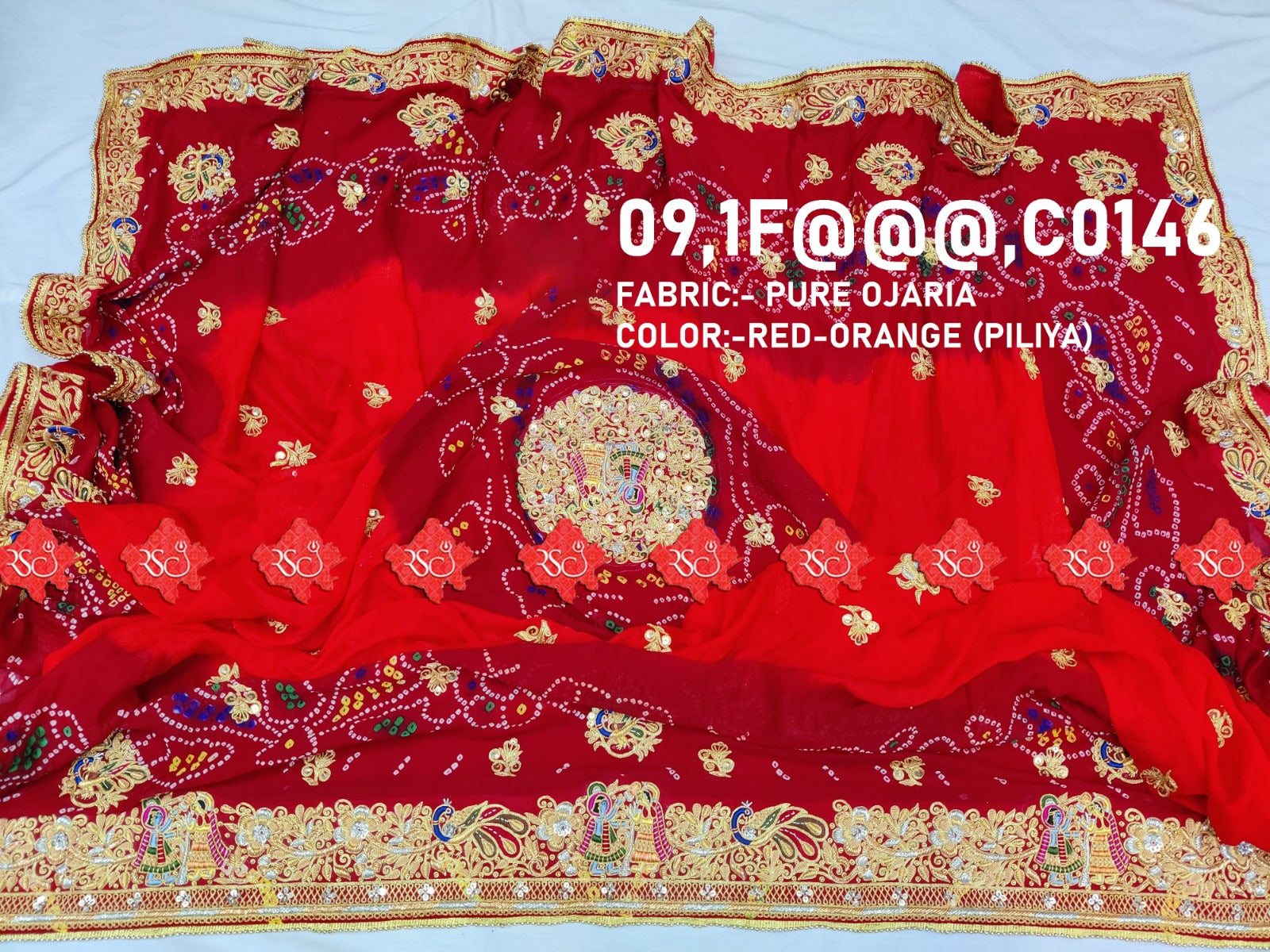 Pure Gaaji Silk Aara Taari Work Marwari Churni Kcpc Nr Chunri Pila