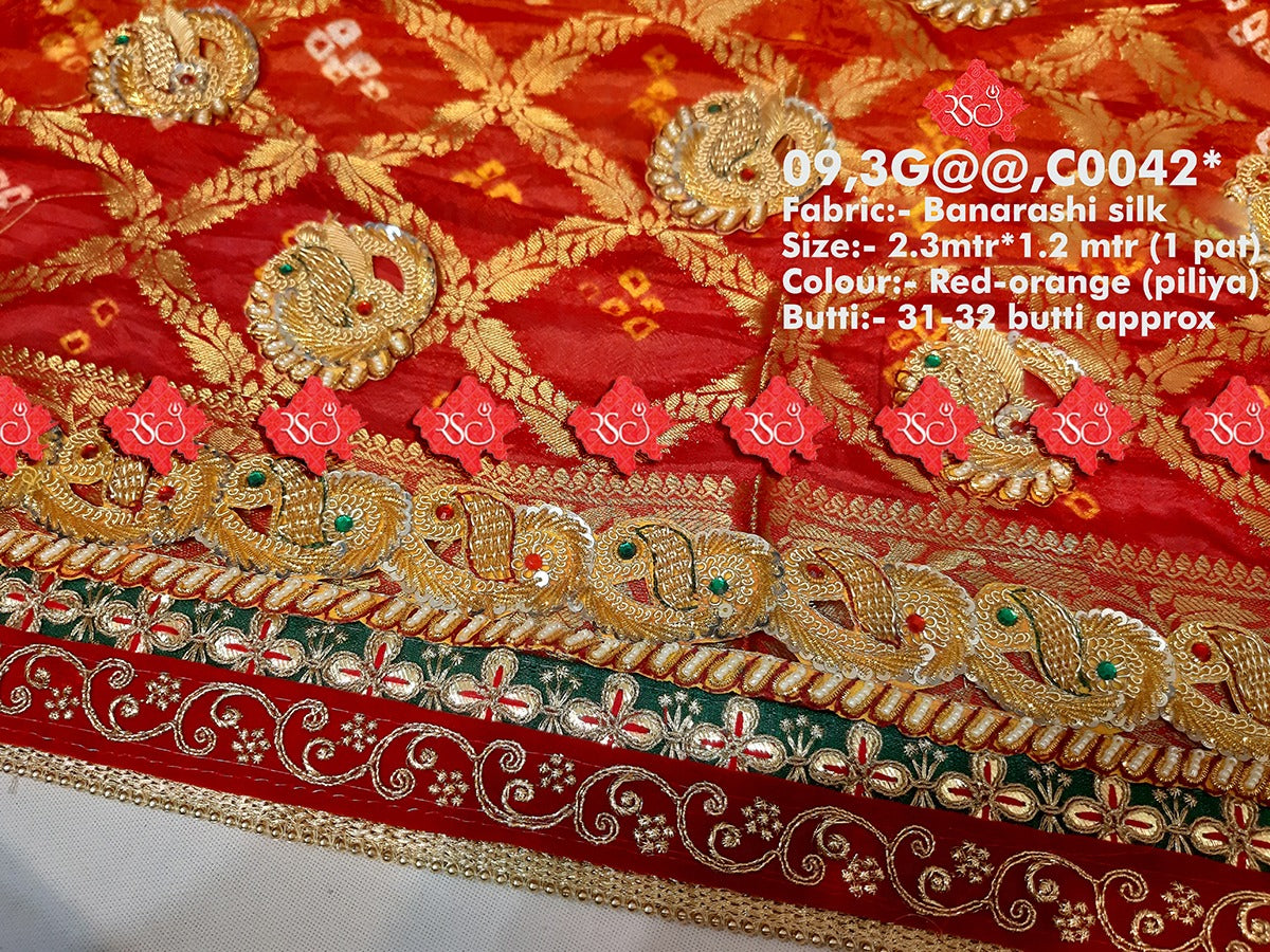 Banarasi Gharchola Heavy Belbuti Odhna In Dupatta Size Kcpc Nr Piliya Dupatta