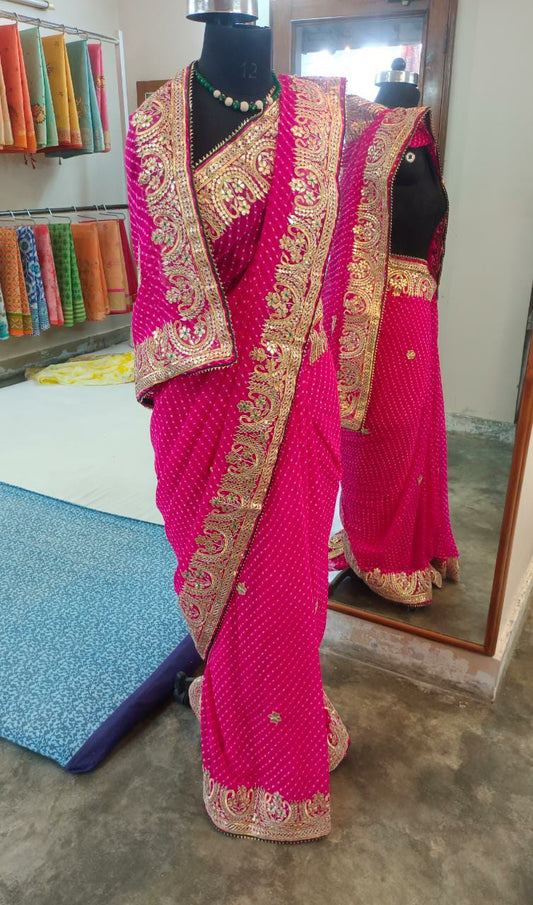 Pure Cyc Jeorget Gotapati Work Saree Amit Nr Rani