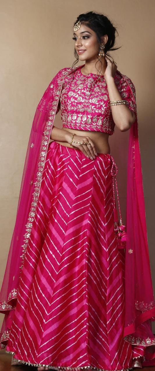 Pure Uppada Silk With Organza Dupptta Lehenga Gs Nr Rani