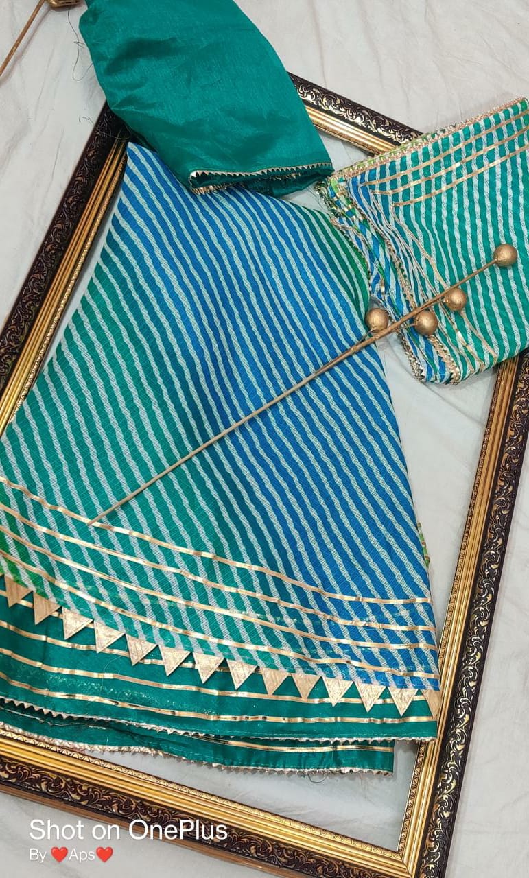 Pure Kota Doriya Lehnga With Lining Gota Kml Or Firoji Rama Lehenga