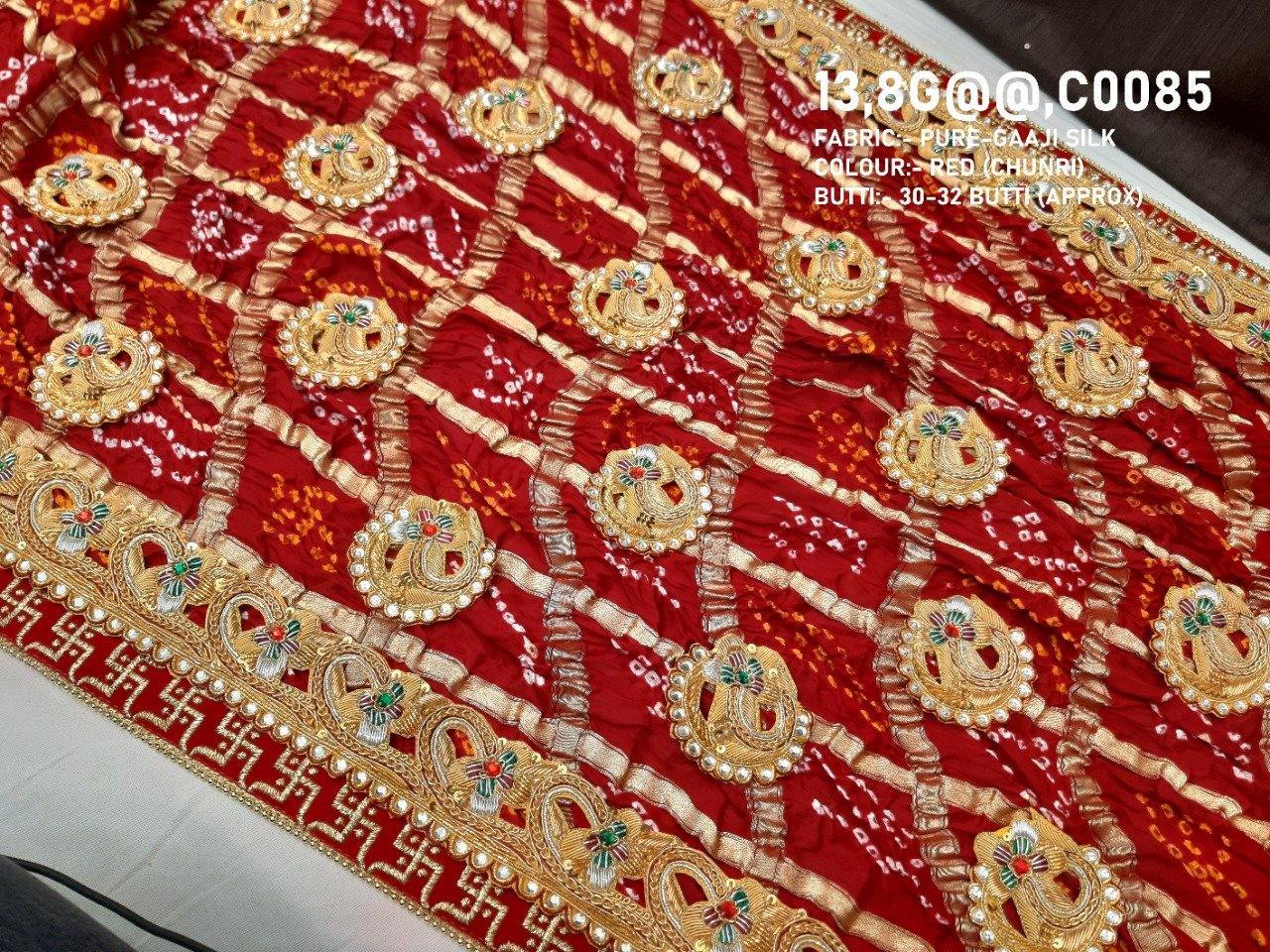 Exclusive Pure Gaaji Silk Gharchola Bandhni Odhna* - KcPc Bandhani