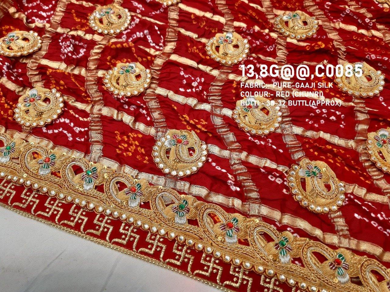 Exclusive Pure Gaaji Silk Gharchola Bandhni Odhna* - KcPc Bandhani