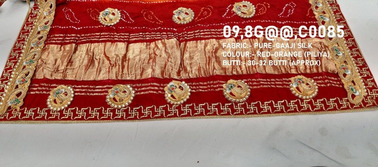 Exclusive Pure Gaaji Silk Gharchola Bandhni Odhna* - KcPc Bandhani