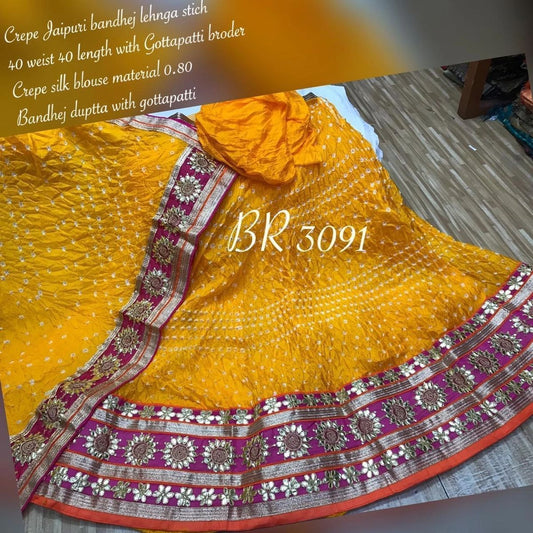 KcPc Rajasthani Special Bandhani Gota pati Lehengas,KML