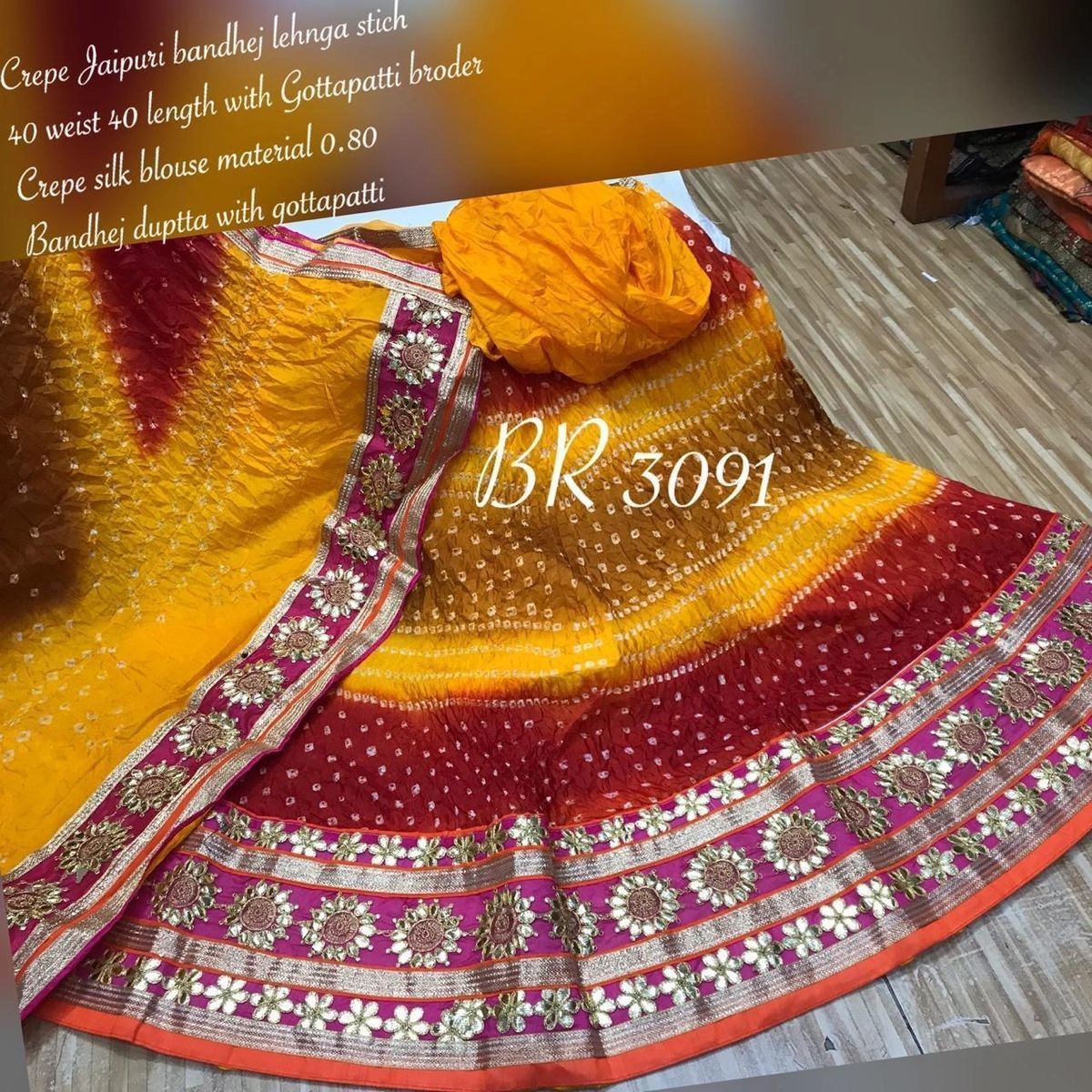 KcPc Rajasthani Special Bandhani Gota pati Lehenga, KML