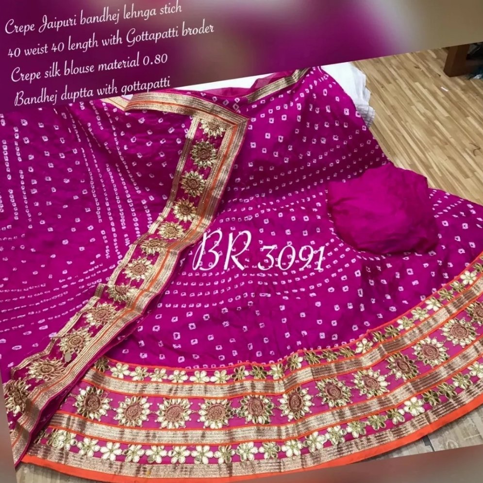 KcPc Rajasthani Special Bandhani Gota pati Lehenga, KML