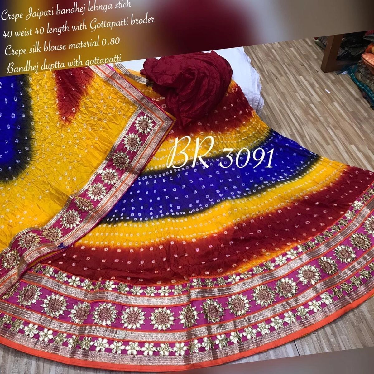 KcPc Rajasthani Special Bandhani Gota pati Lehenga, KML