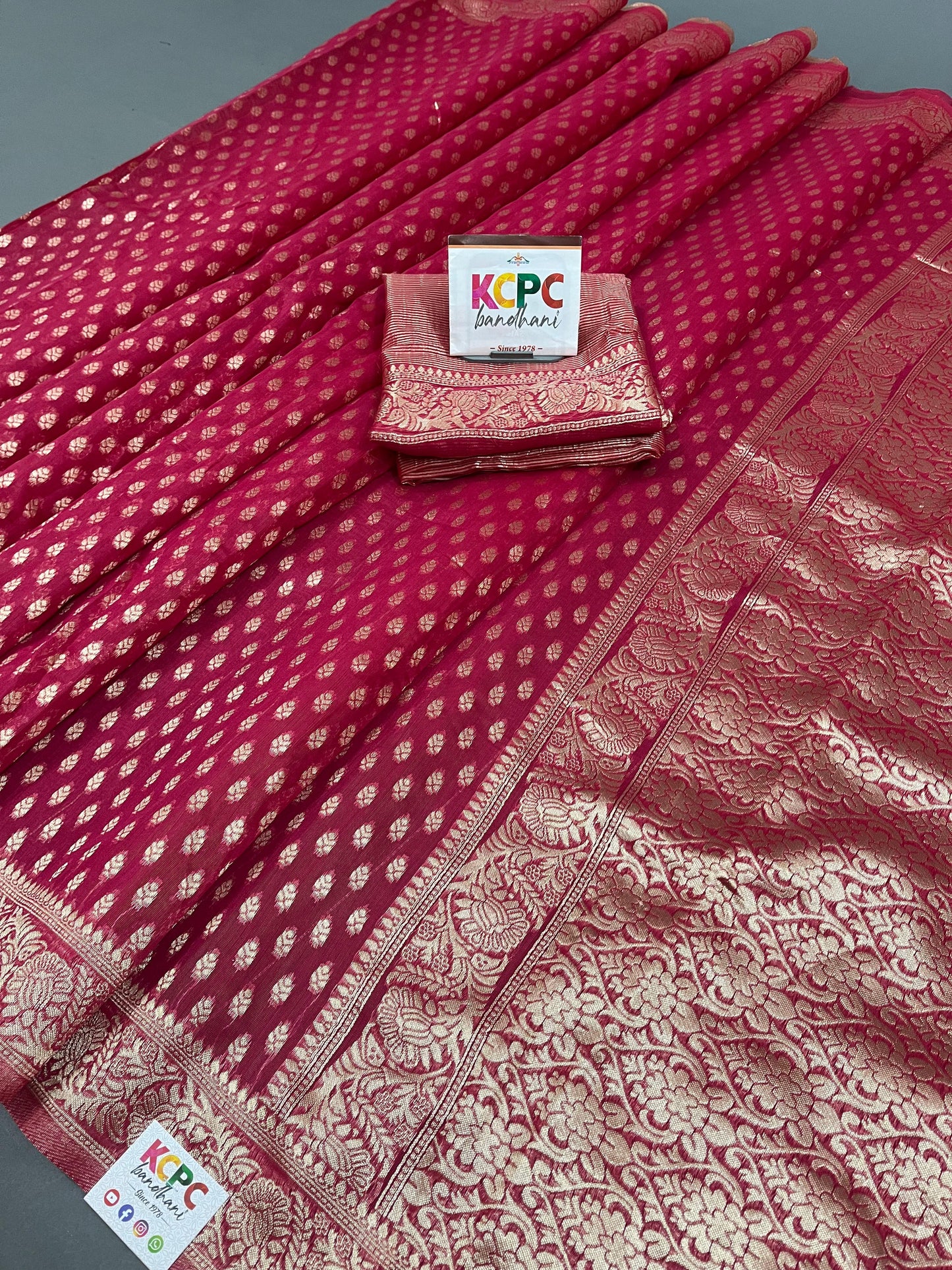 New Cotton Silk Banarasi Khaddi Weaving Party Wear Jaipuri Saree with blouse swa