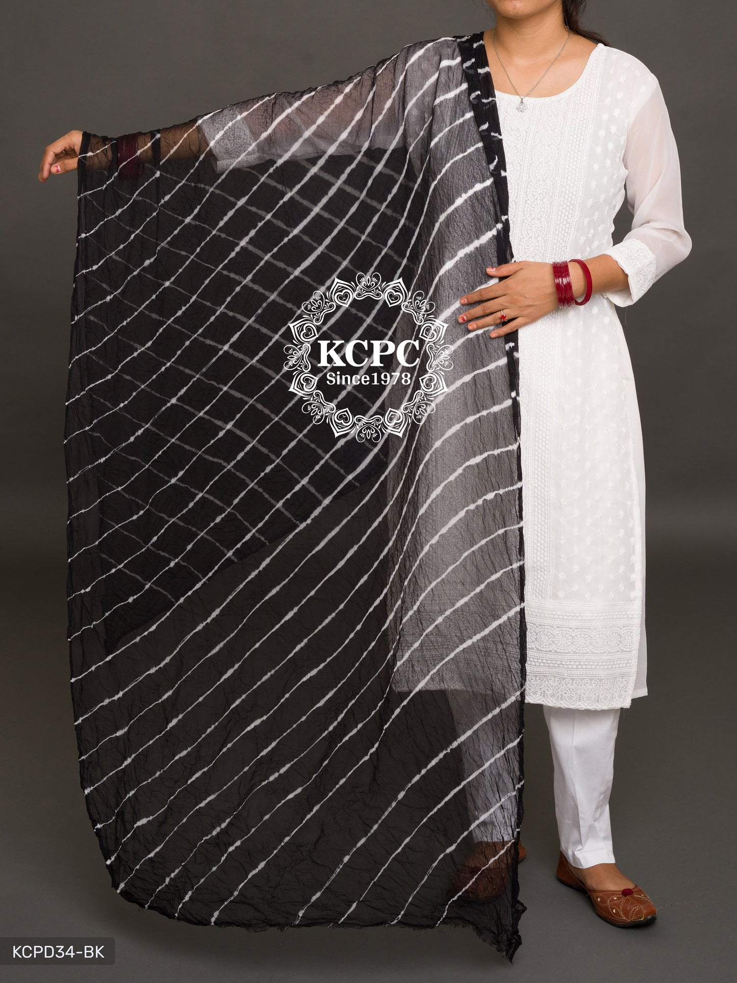 Kcpc Originals Handmade Chiffon Leheriya Dupattas Dupatta