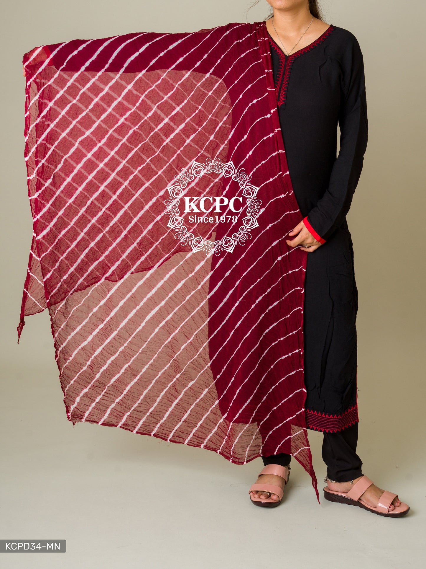 Kcpc Originals Handmade Chiffon Leheriya Dupattas Dupatta