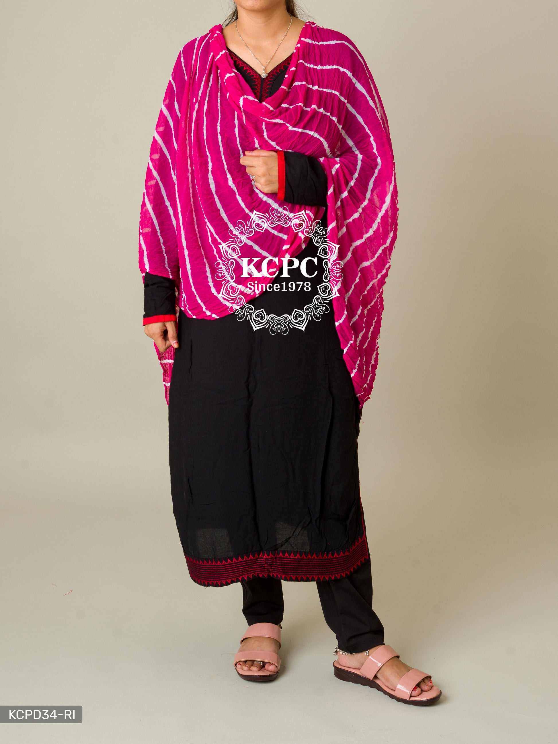 Kcpc Originals Handmade Chiffon Leheriya Dupattas Rani Dupatta