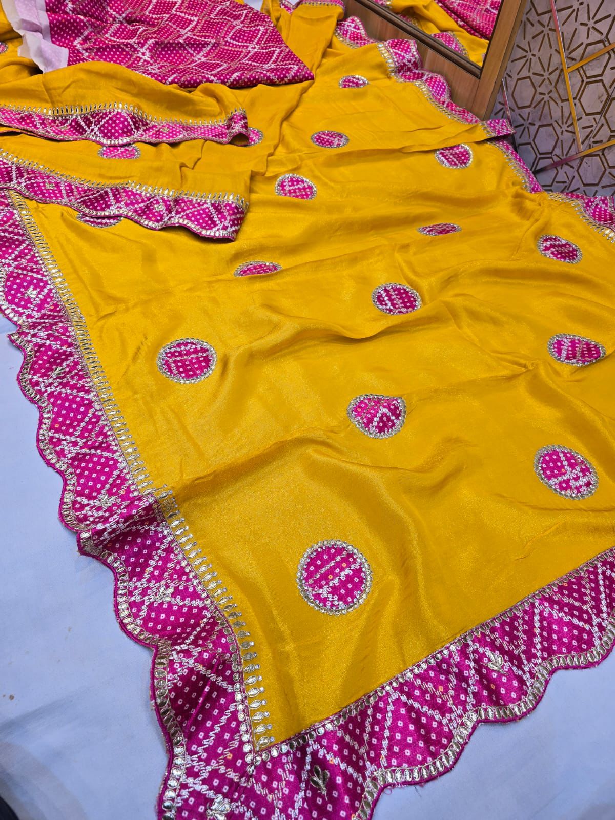 Pure cosmos tissue saree