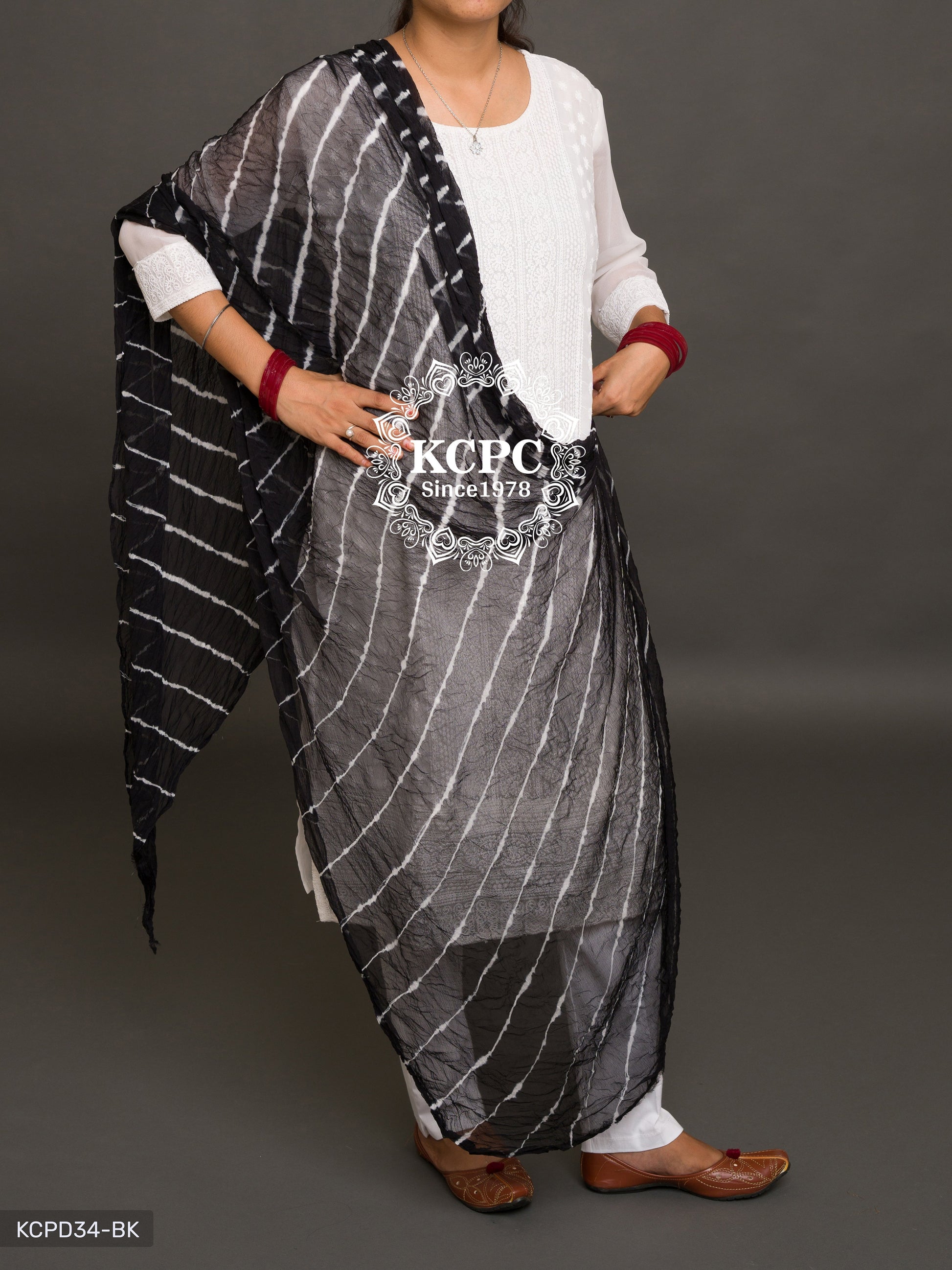 Kcpc Originals Handmade Chiffon Leheriya Dupattas Dupatta