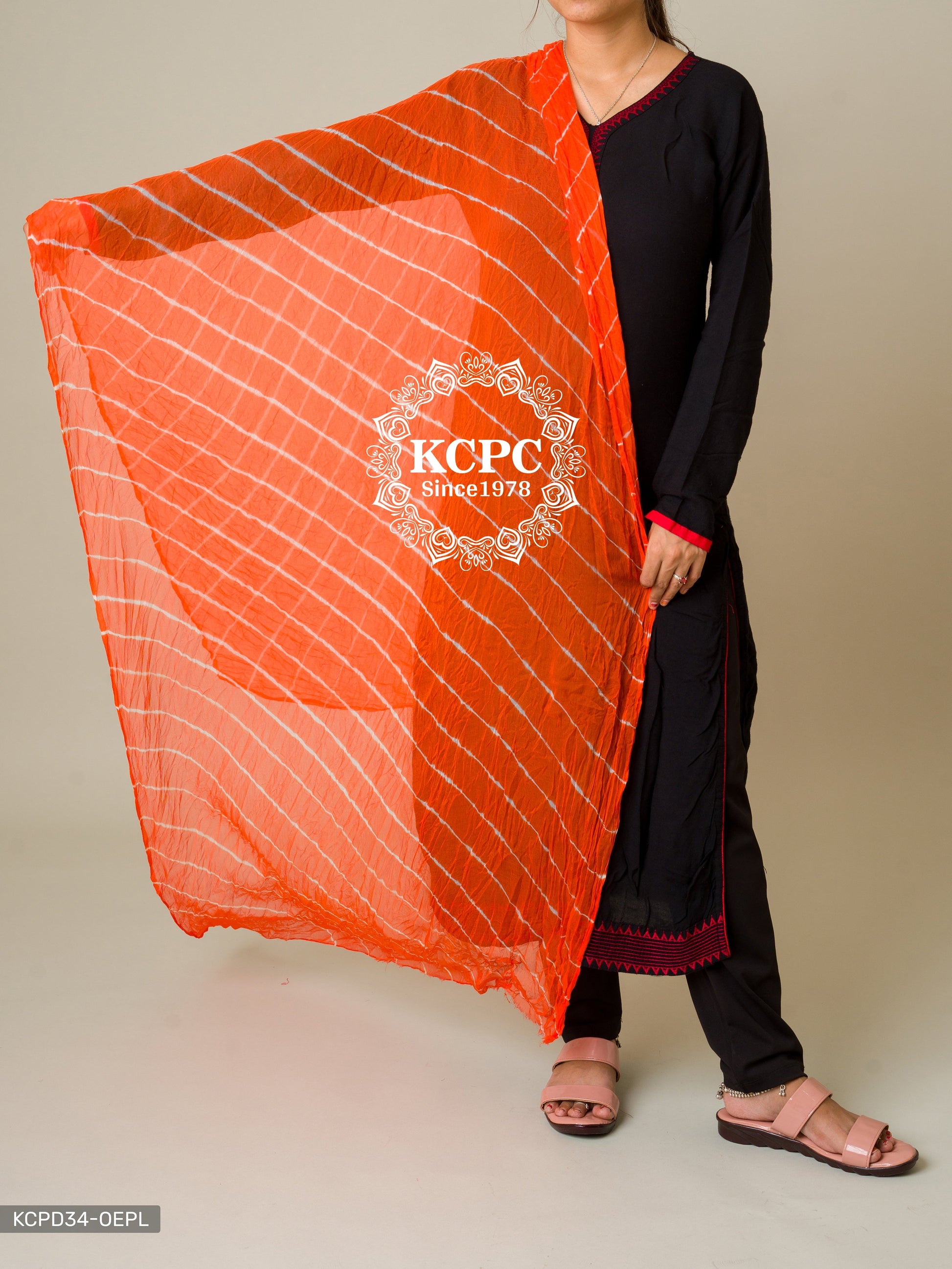 Kcpc Originals Handmade Chiffon Leheriya Dupattas Dupatta