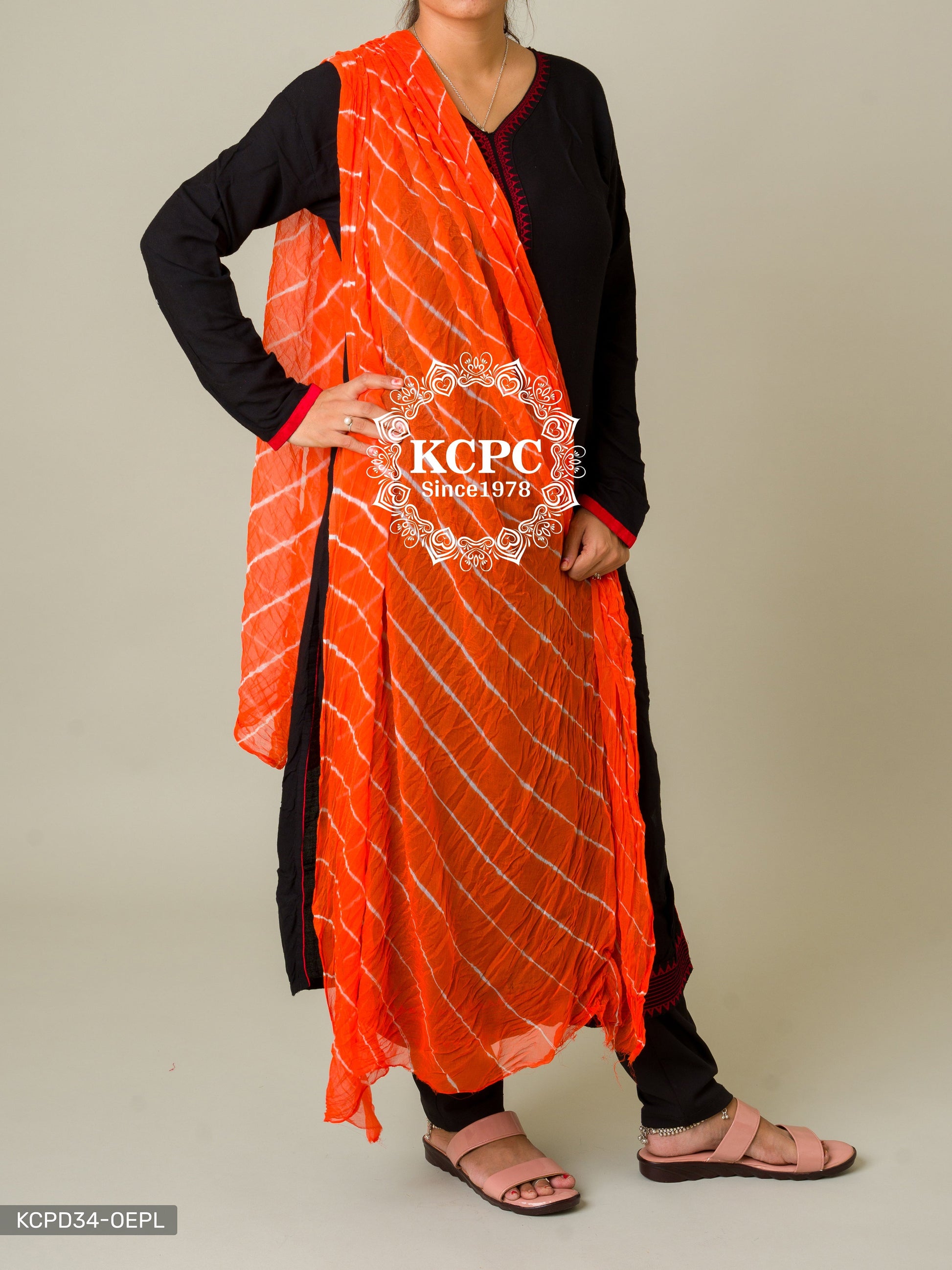 Kcpc Originals Handmade Chiffon Leheriya Dupattas Dupatta