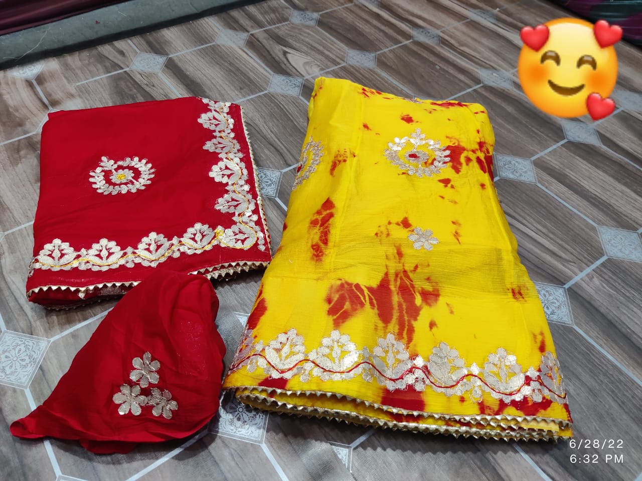 KcPc New Chinon Gota pati Lehenga Chunri set,KML