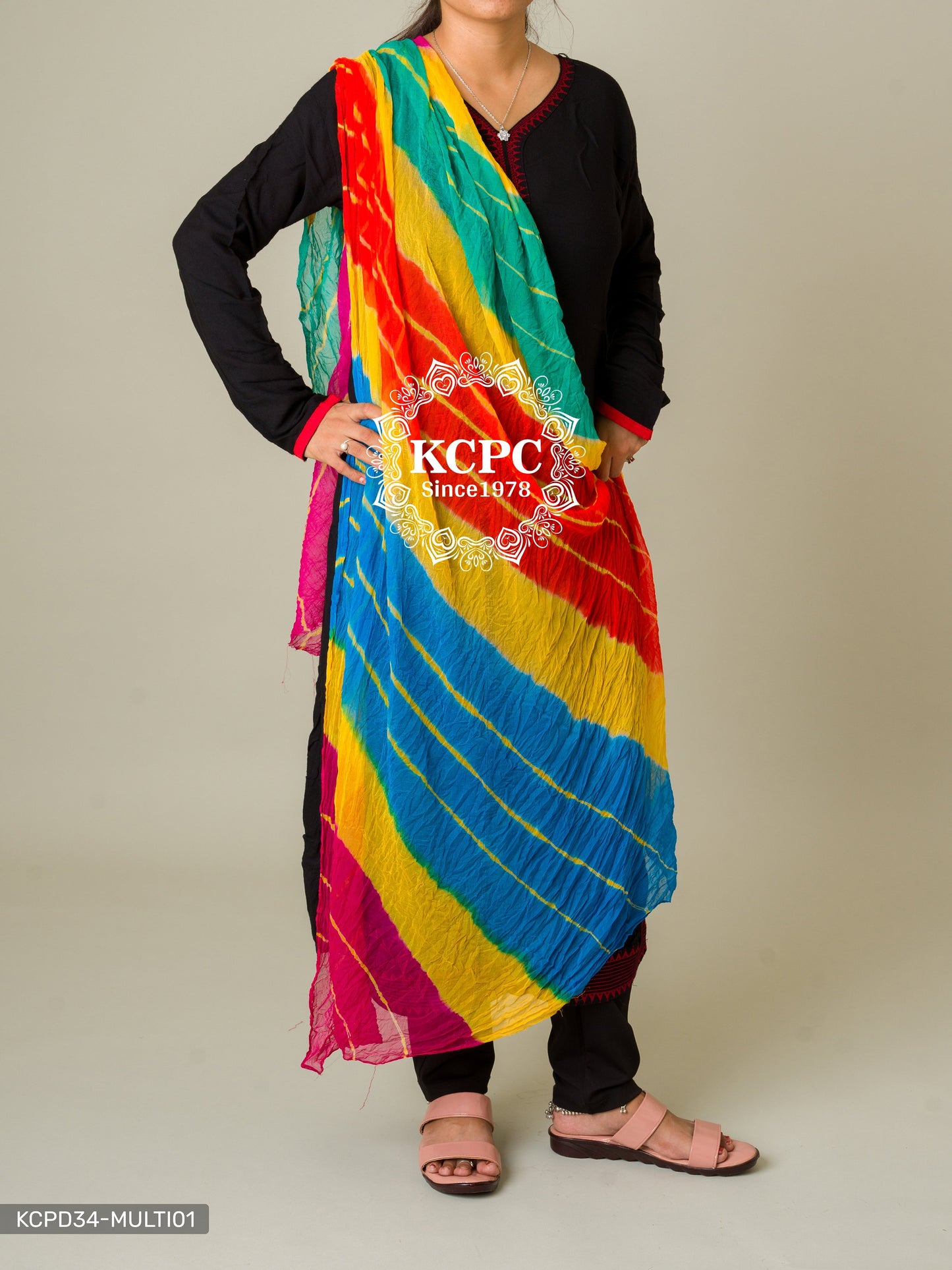 Kcpc Originals Handmade Chiffon Leheriya Dupattas Dupatta