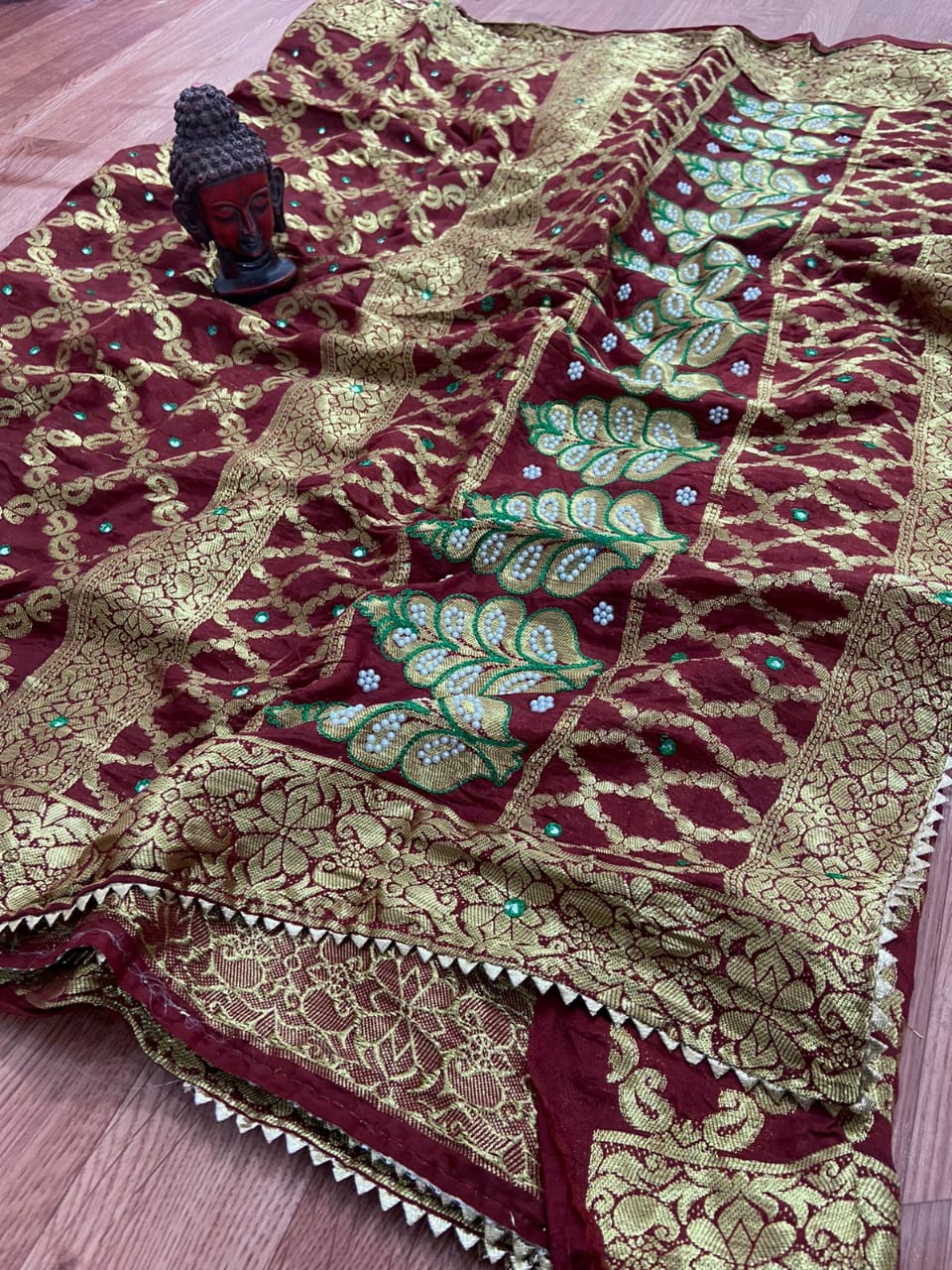 Latest gharchola banarasi silk fabric with full heavy zari work saree kml