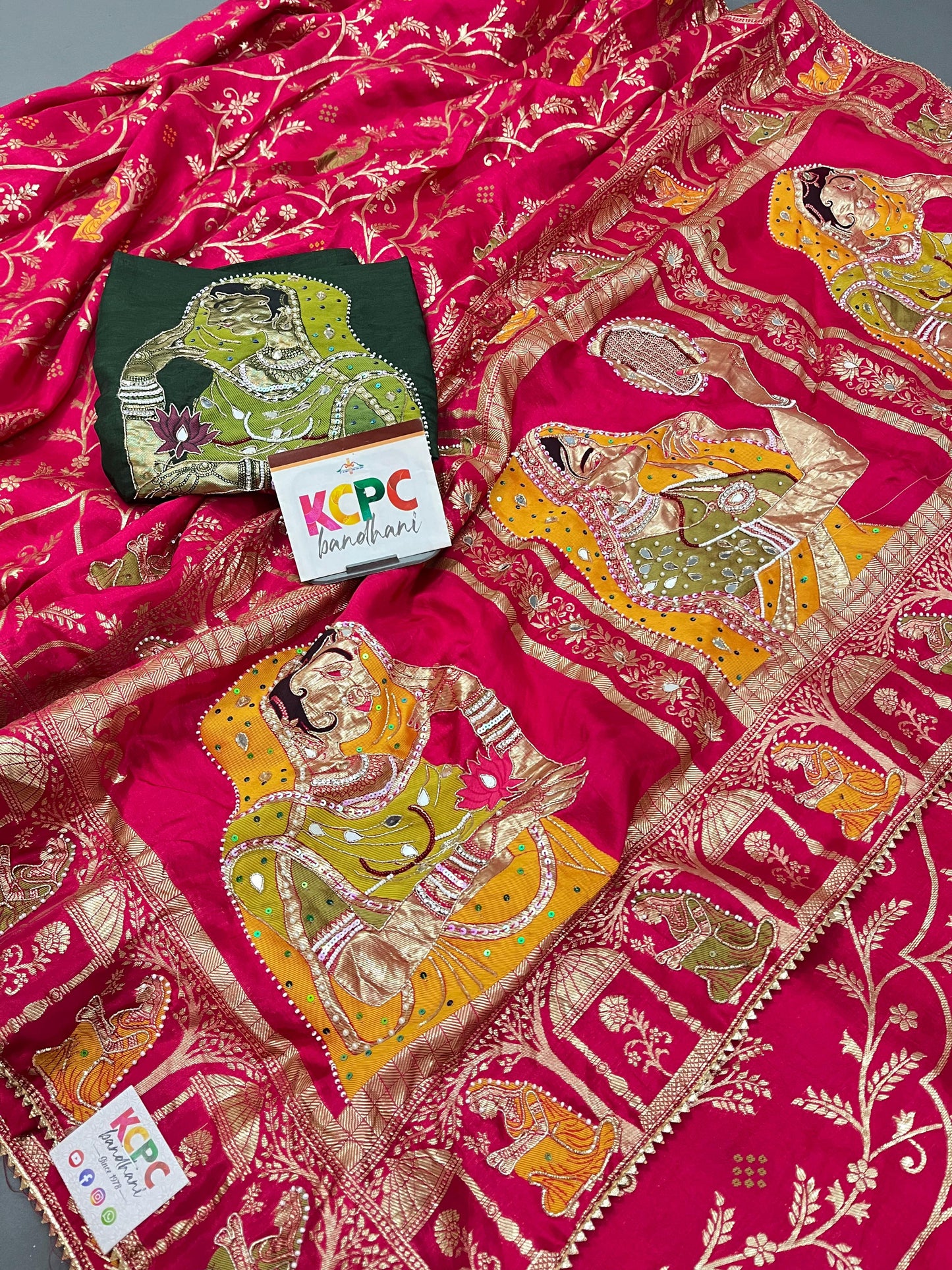 Latest pure munga silk fabric karwa Chouth special saree smj