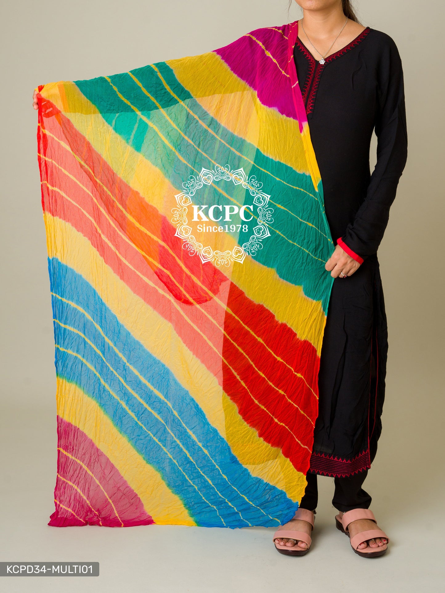 Kcpc Originals Handmade Chiffon Leheriya Dupattas Dupatta