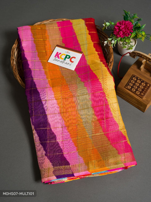 Kcpc Sawan Special Kota Doriya Multi Colour Leheriya Saree Or Multi 1 Saree