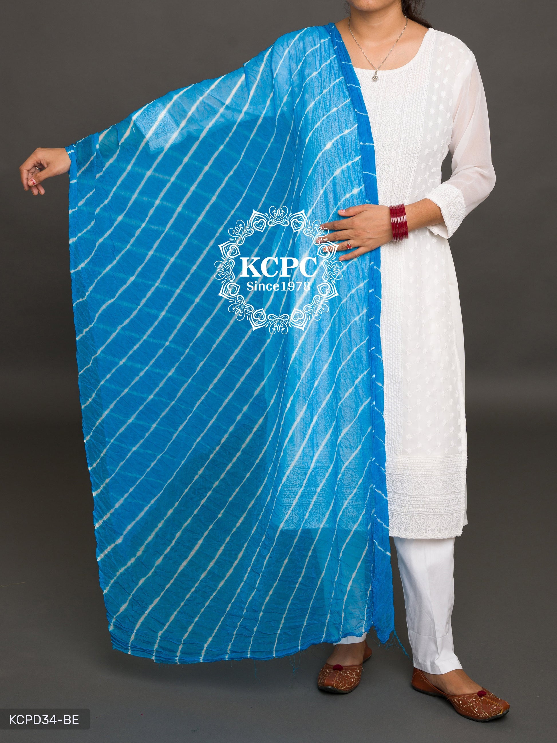 Kcpc Originals Handmade Chiffon Leheriya Dupattas Dupatta