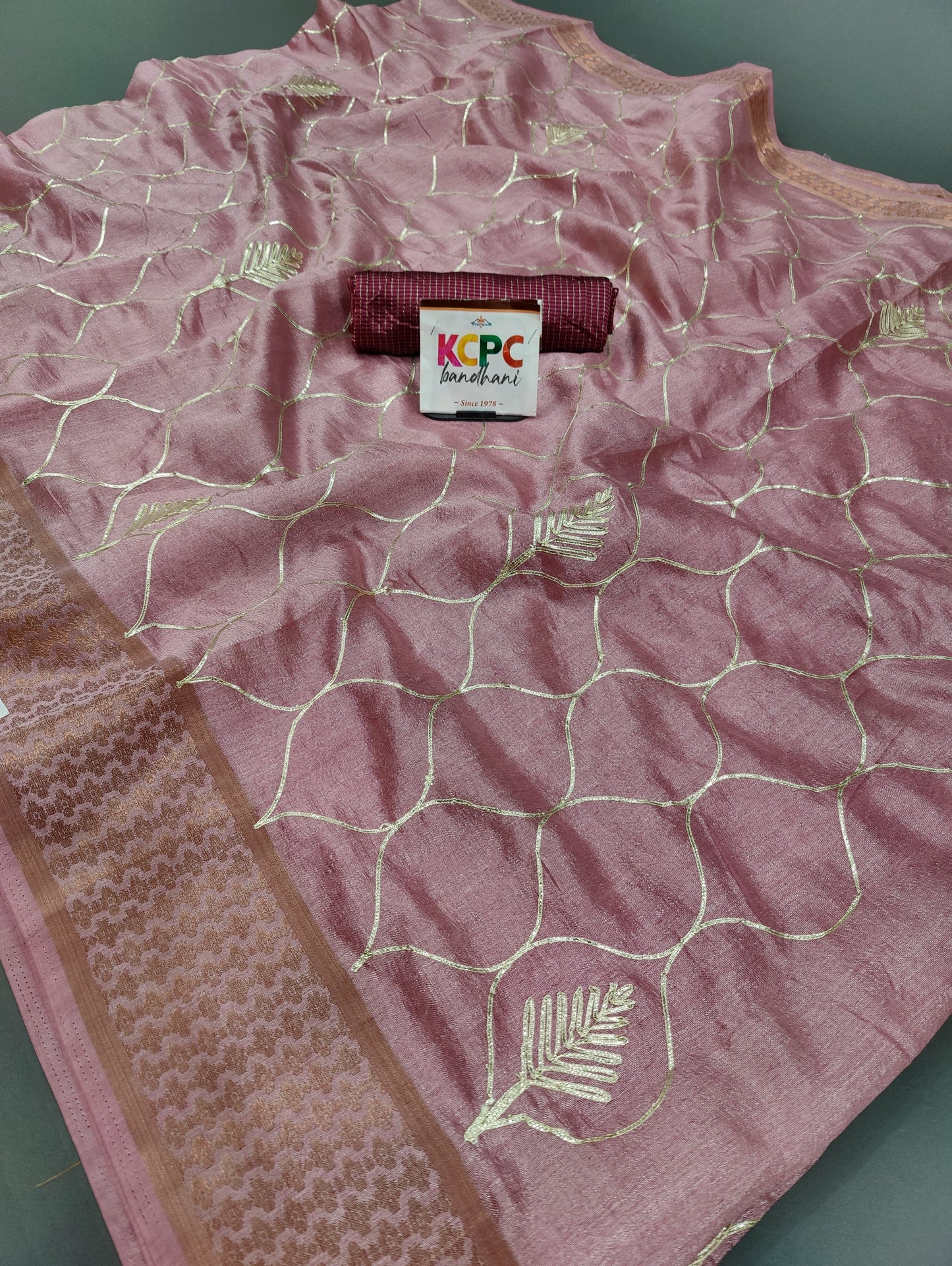 New Cotton Silk Gotapatti Work Saree with blouse